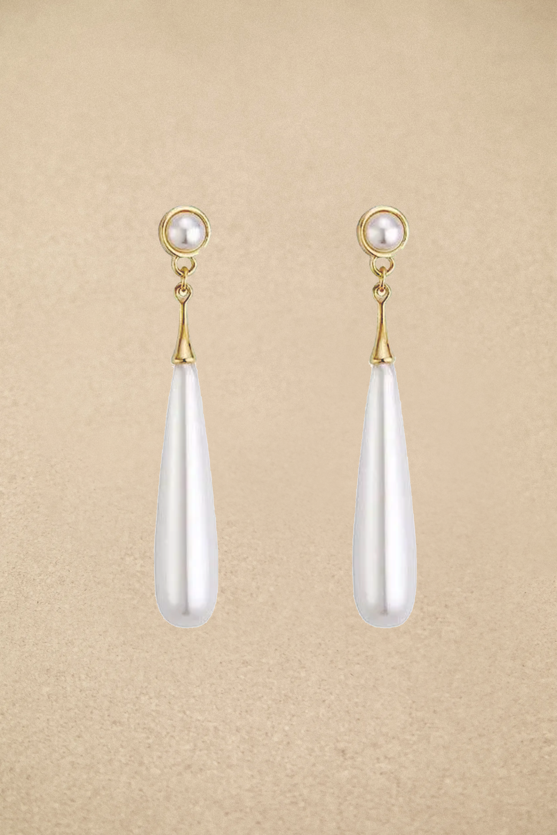 Teardrop Faux Pearl Earrings