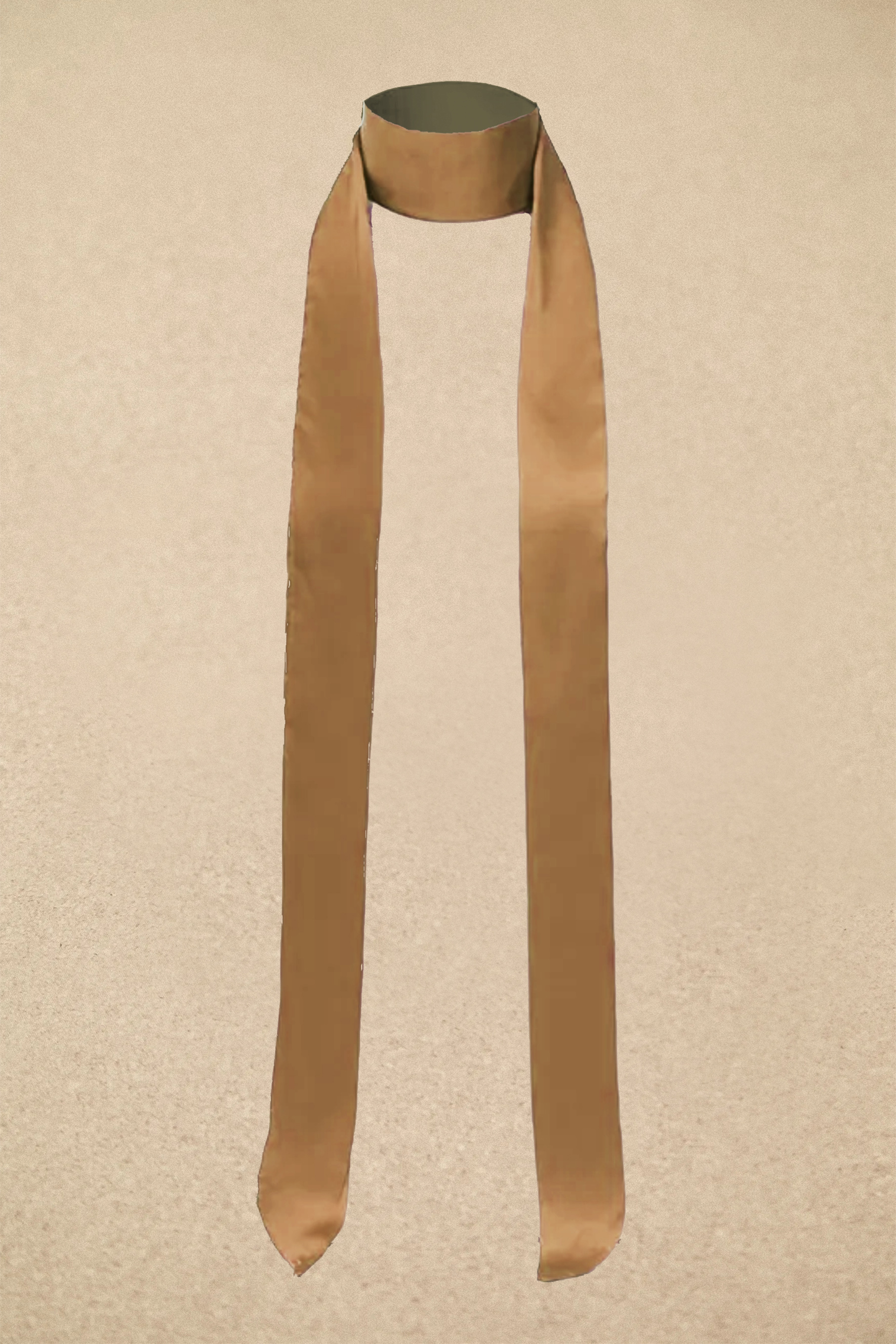 Solid Satin Skinny Scarf