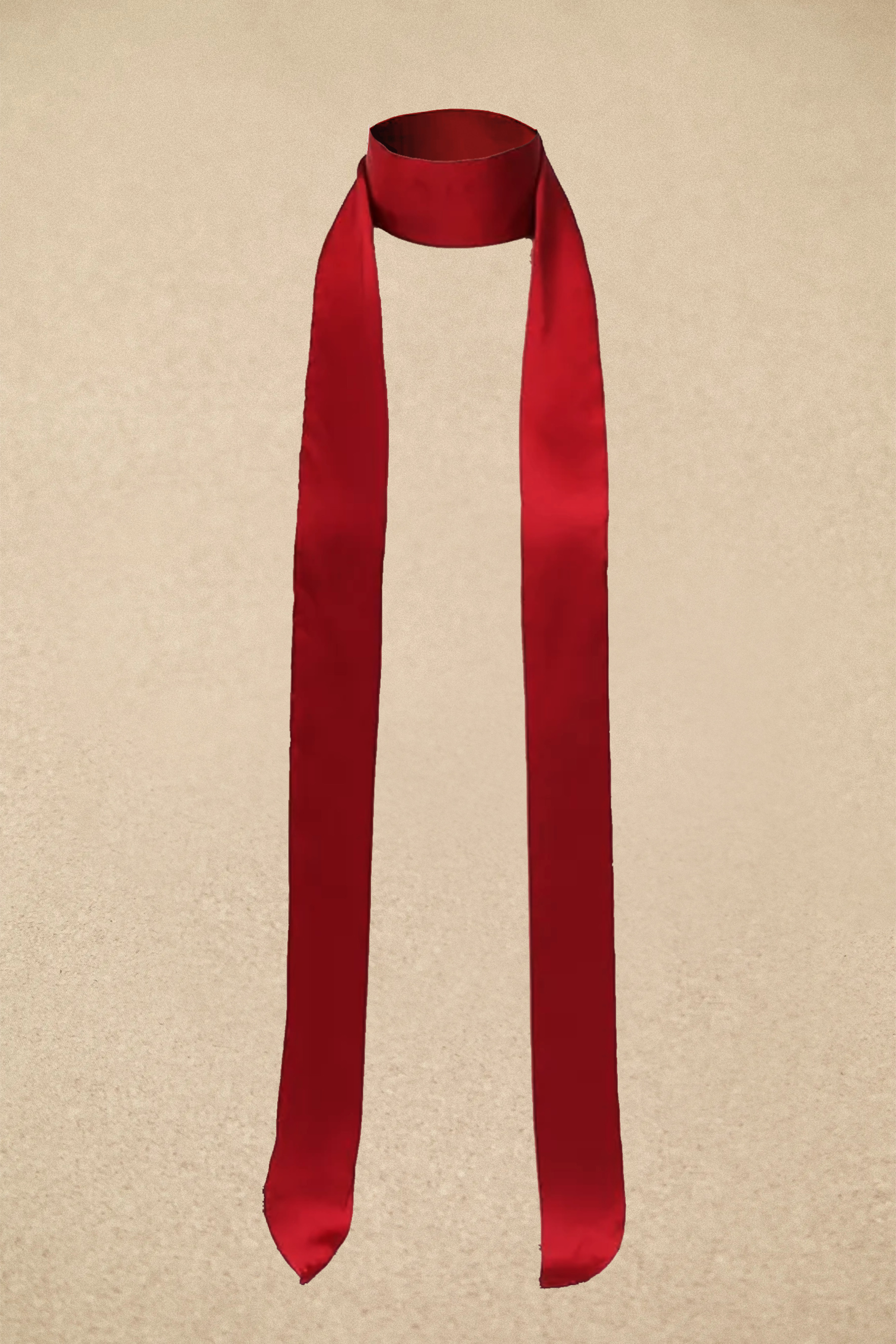 Solid Satin Skinny Scarf