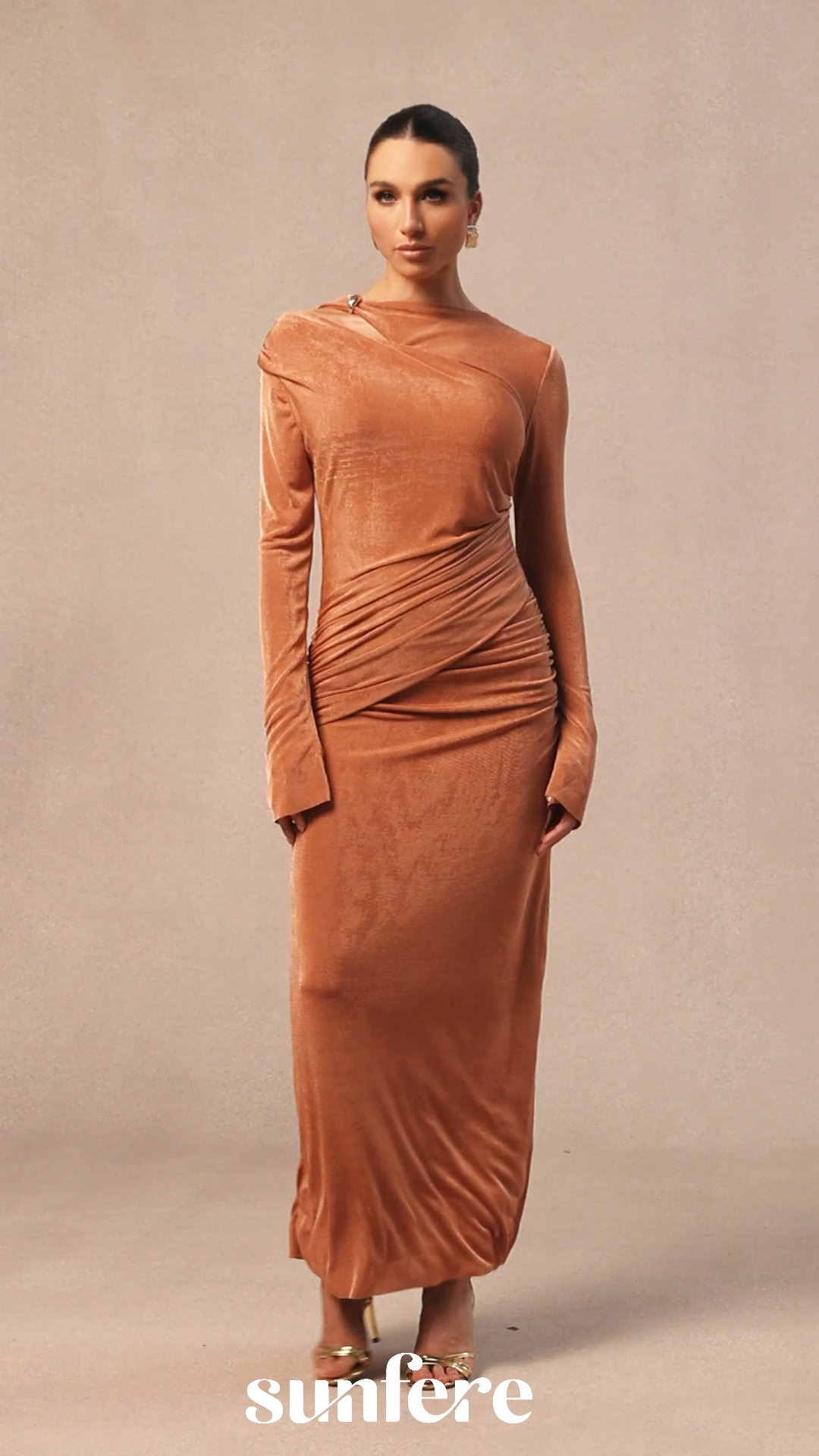 Ophelia Long Sleeve Cutout Maxi Dress