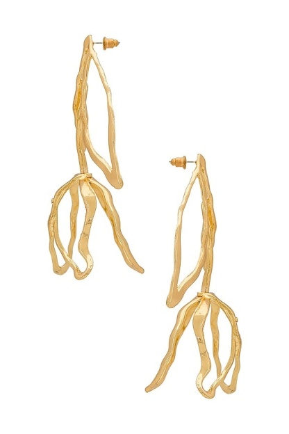 Abstract Floral Drop Earrings