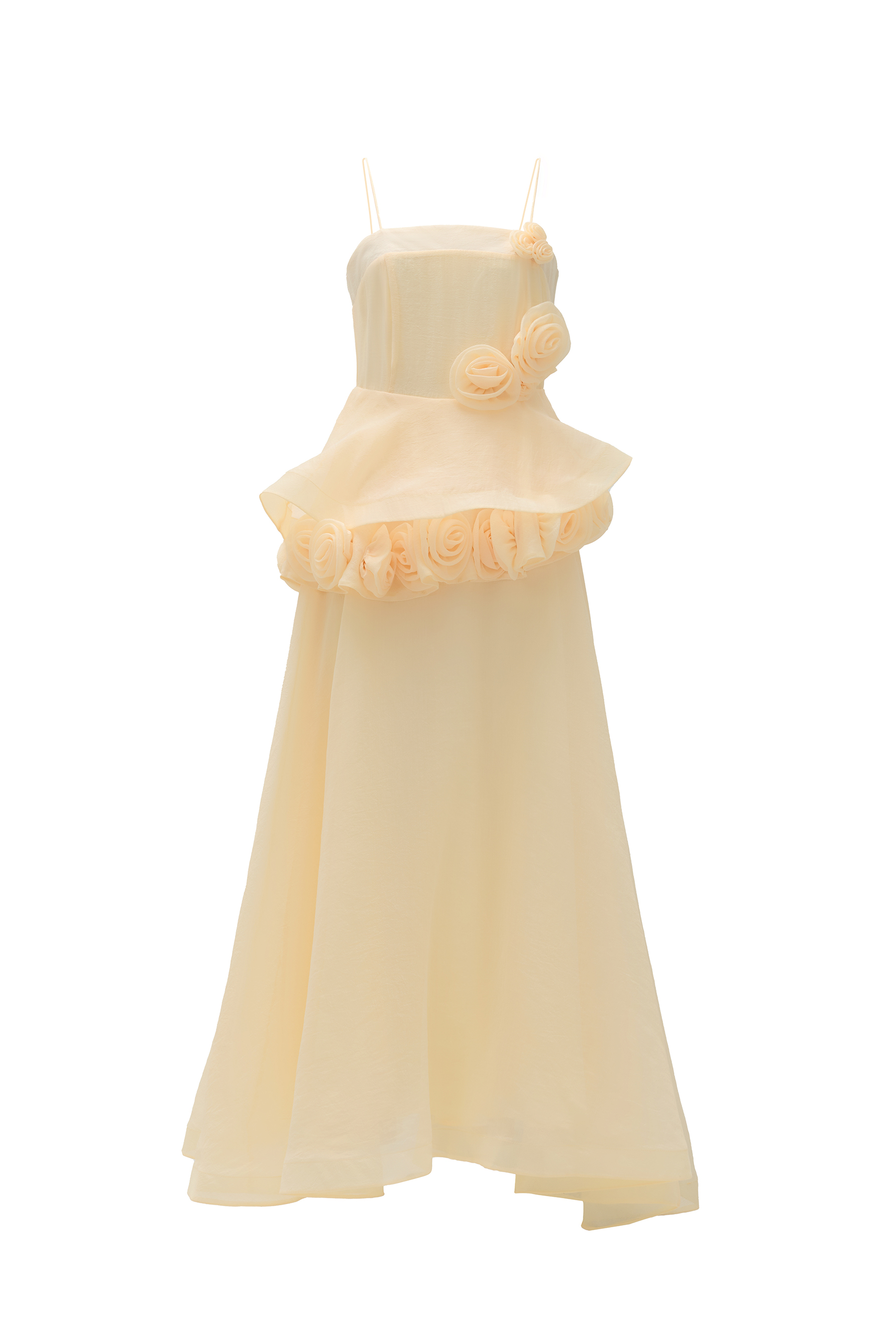 Springtime Romance Spaghetti Strap Floral Embellished Maxi Dress