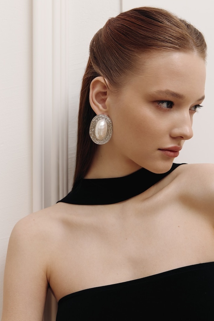 Textured Pearl Stud Earrings | Gold & Silver Duo - sunfere