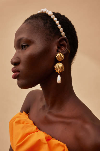 Scallops Pearl Earrings