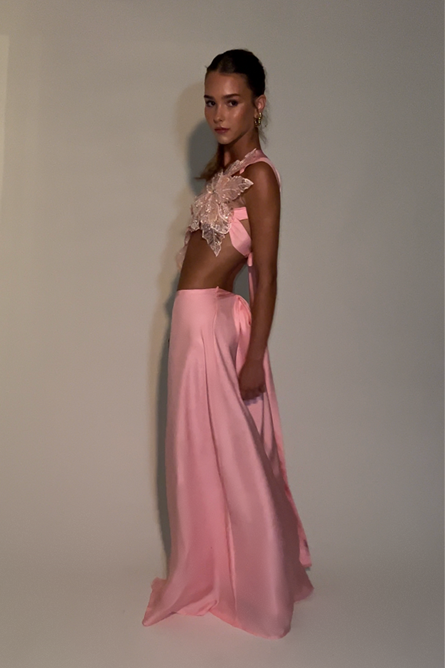 Barbara Embroidered Floral Tube Top & Skirt Set
