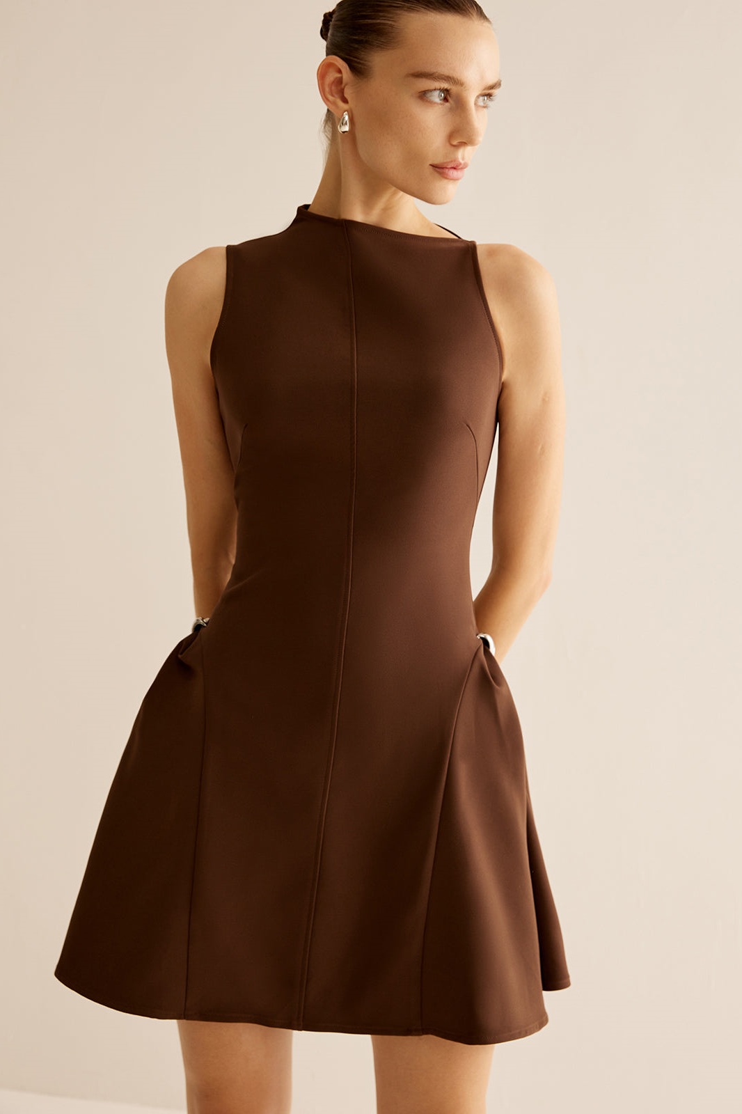 Samantha Asymmetrical Flared Mini Dress-Sunfere – sunfere