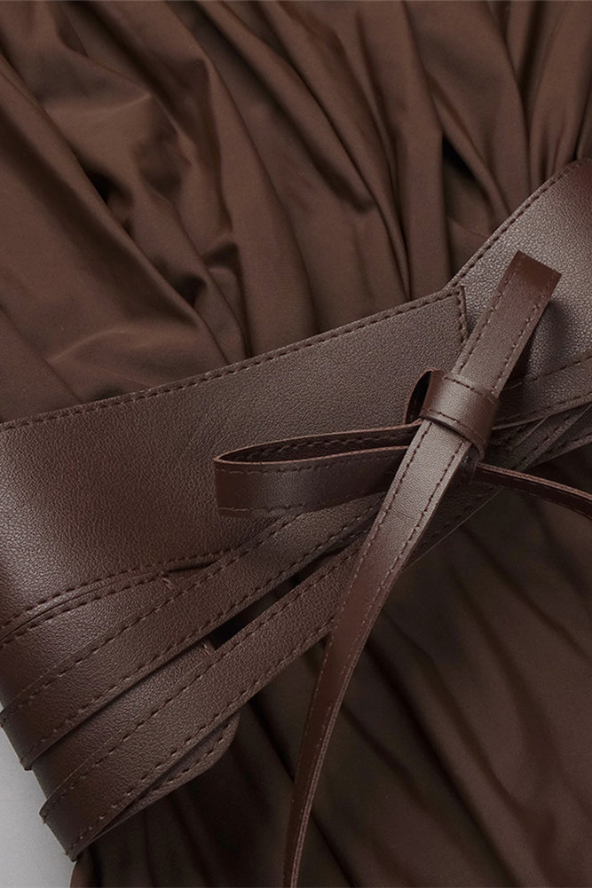 Renata Plunge Long Sleeve Maxi Dress