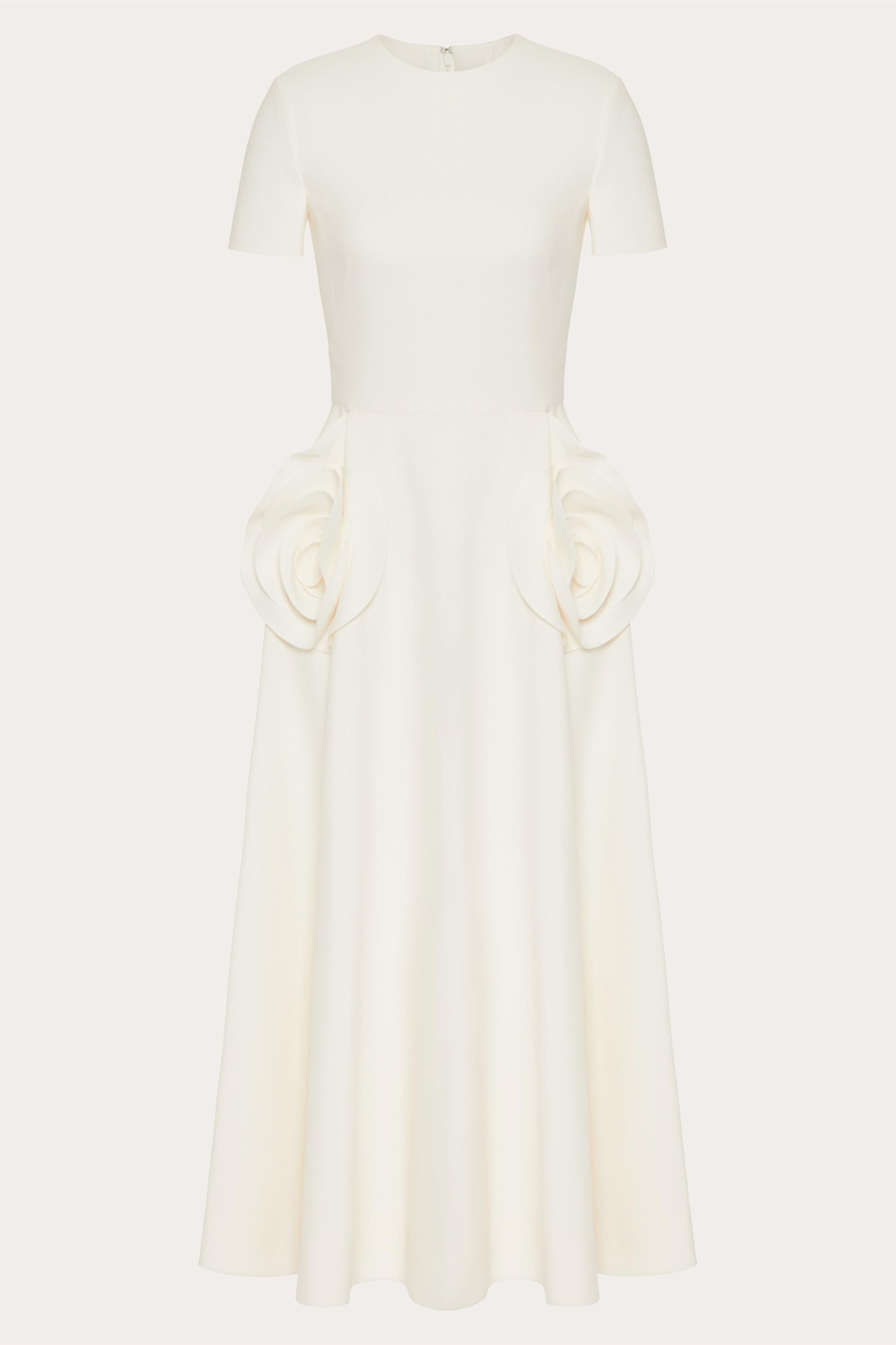 Jared Floral Appliqué Short Sleeves Midi Dress-Sunfere