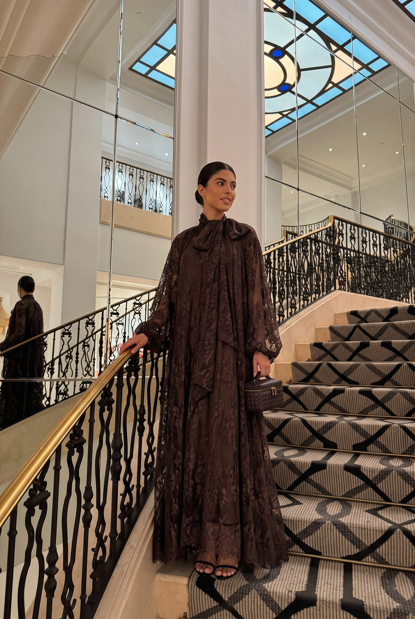 Catharine Floral Lace Sheer Maxi Dress