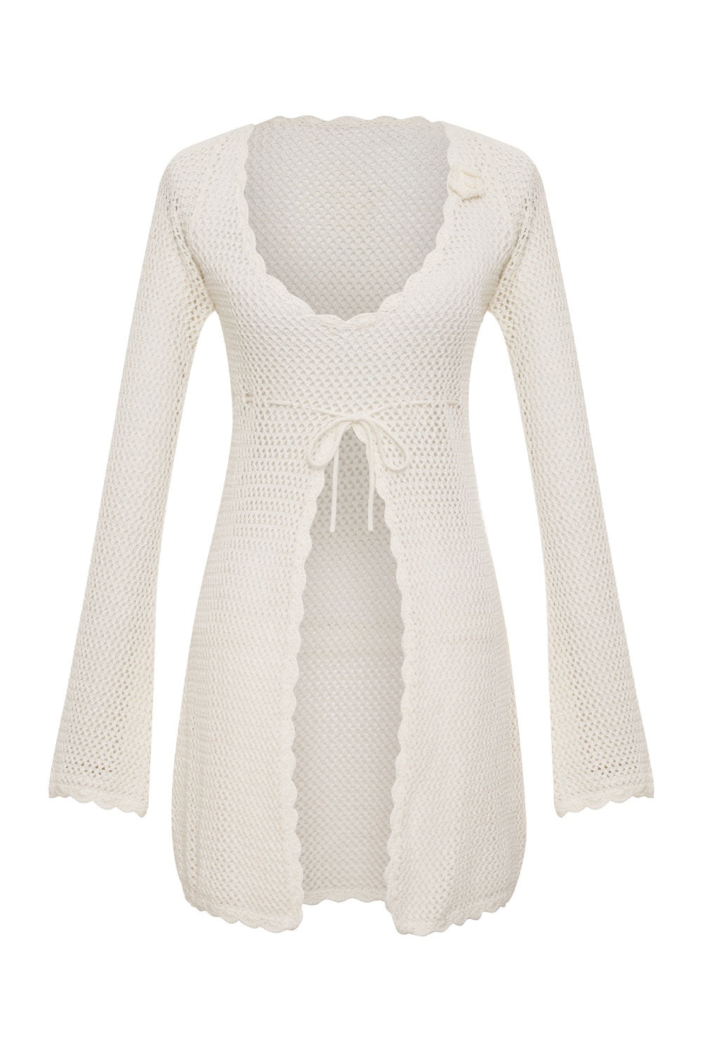Doris Scalloped Crochet Beach Tunic