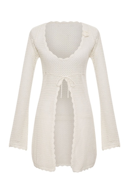 Doris Scalloped Crochet Beach Tunic