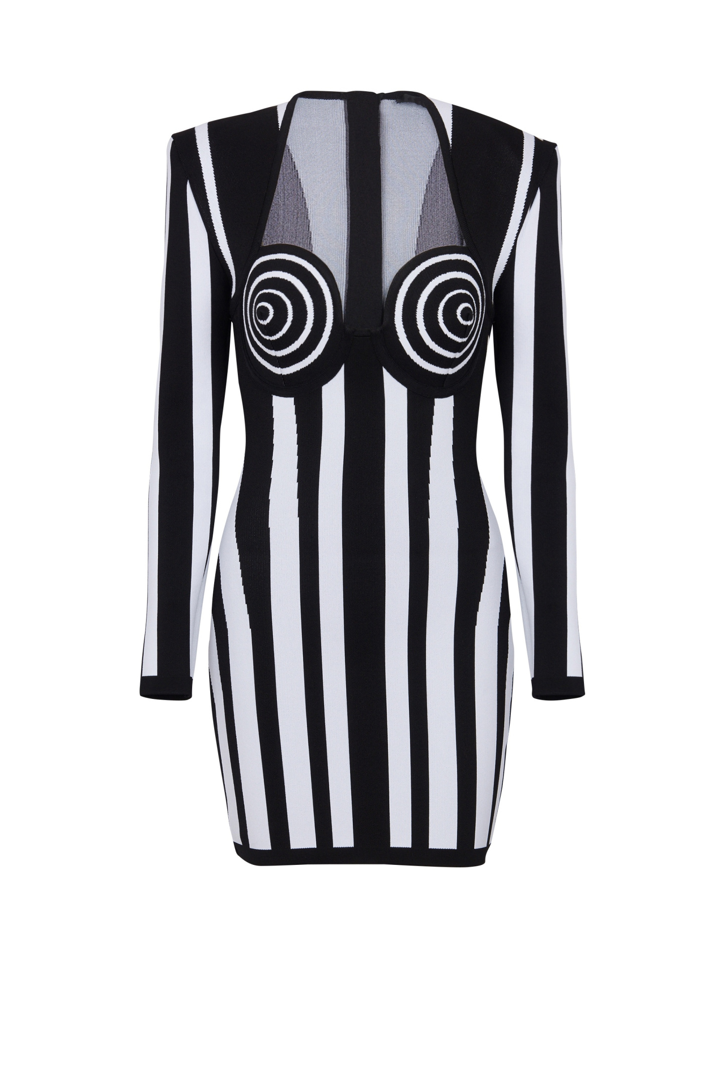 Doris Sweetheart Striped Knit Mini Dress-Sunfere