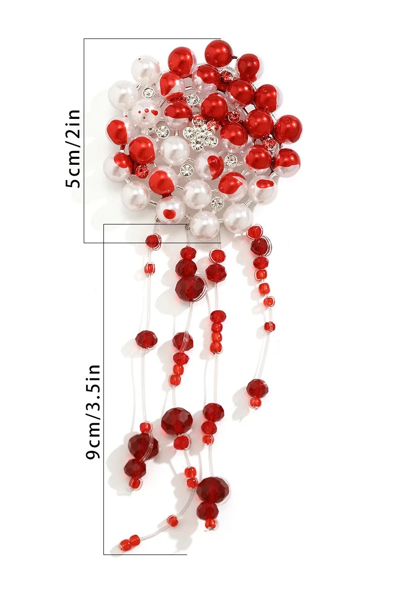 Dripping Blood Pearl Brooch