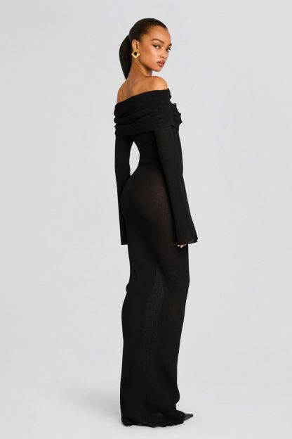 Liz Off Shoulder Maxi Knit Dress