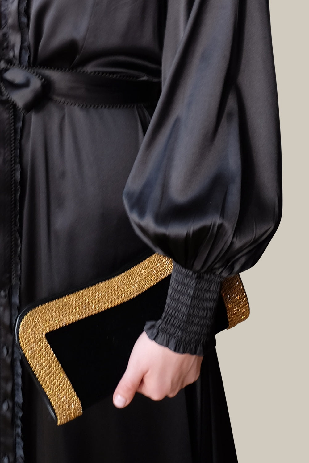 Kama Diamond Trimmed Handbag