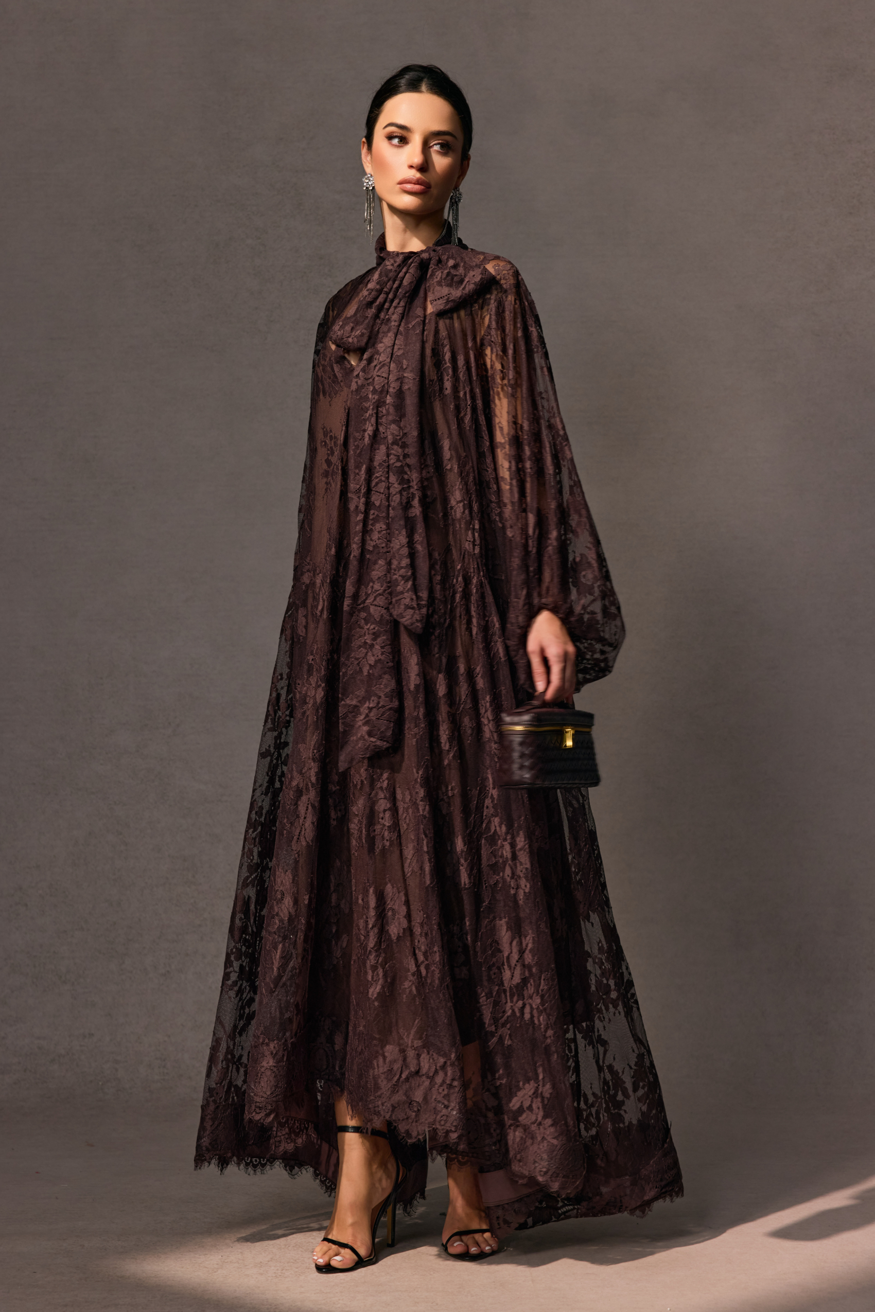 Catharine Floral Lace Sheer Maxi Dress