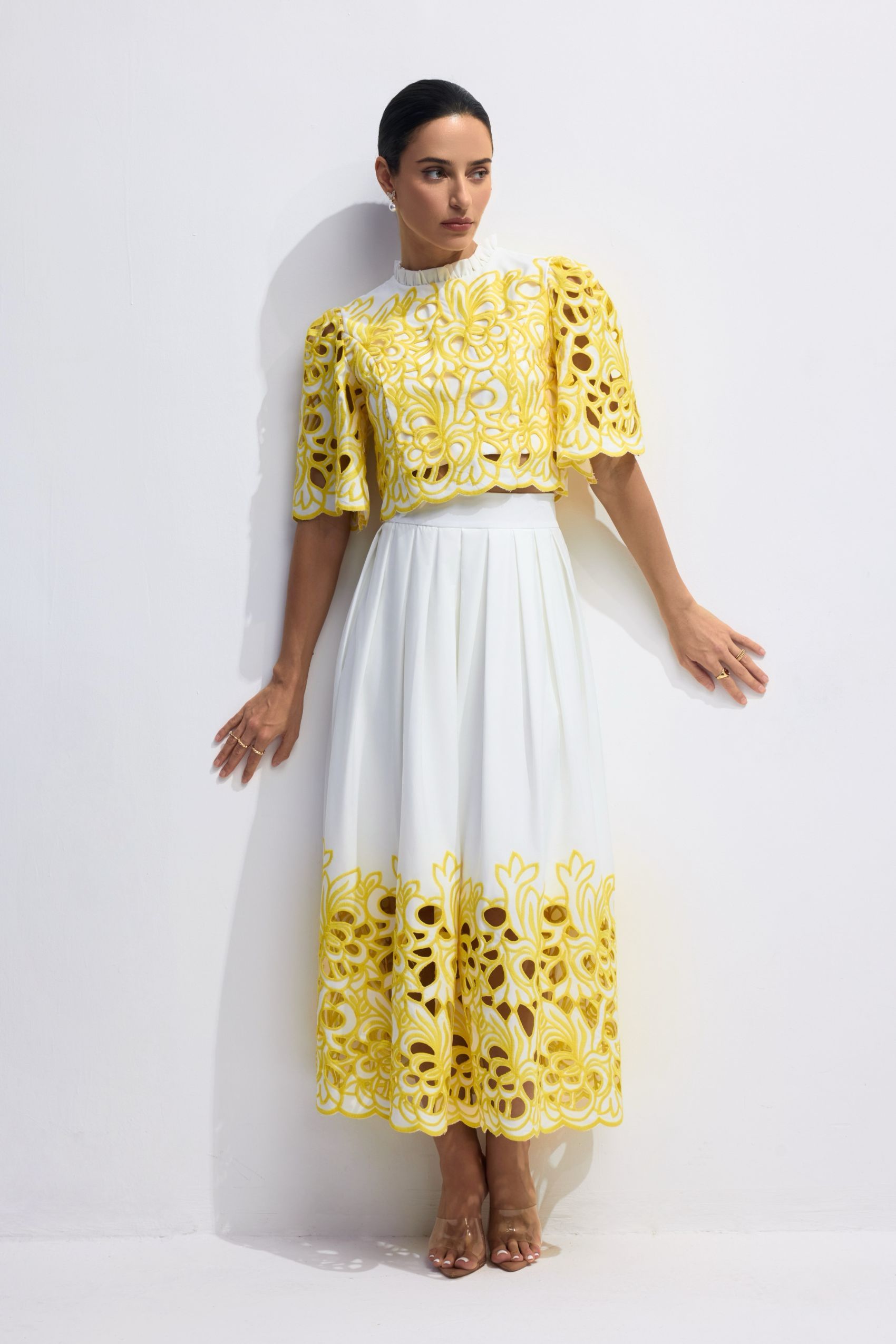 Kelly Floral Embroidered Two-Piece Set