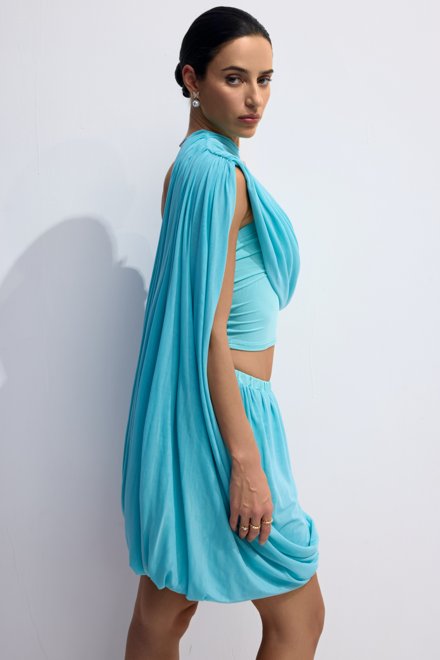 Eileen Asymmetrical Draped Set