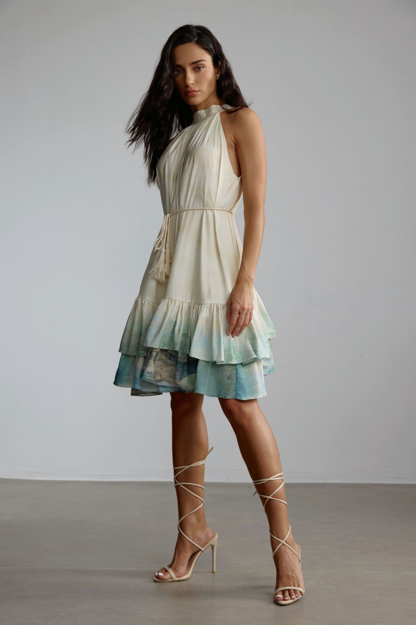 Gloria Printed Layered Mini Dress