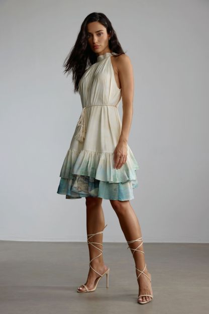 Gloria Printed Layered Mini Dress
