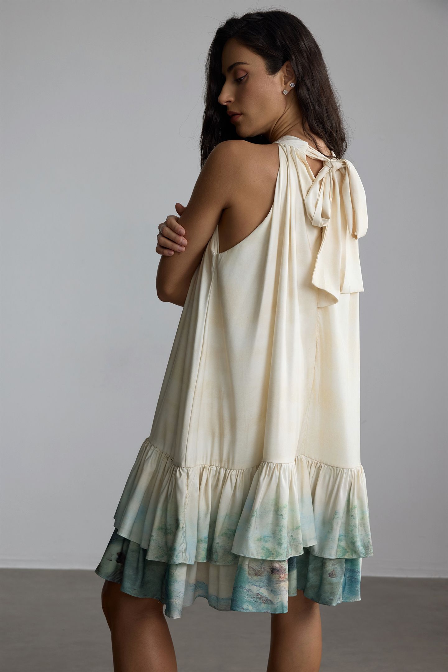 Gloria Printed Layered Mini Dress