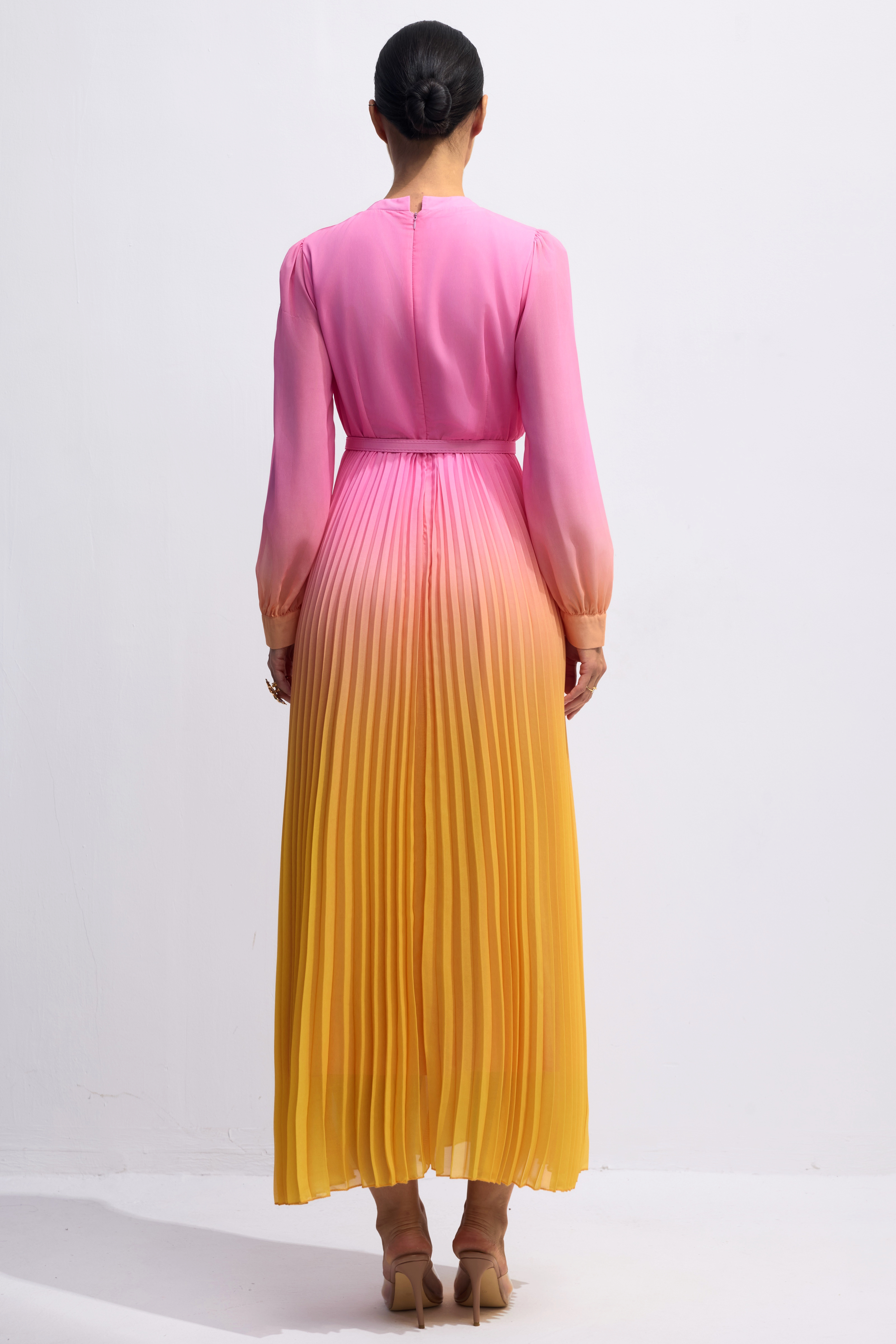 Sandra Long Sleeve Gradient Maxi Dress