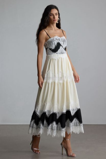 Lillian Embroidered Lace Slip Maxi Dress