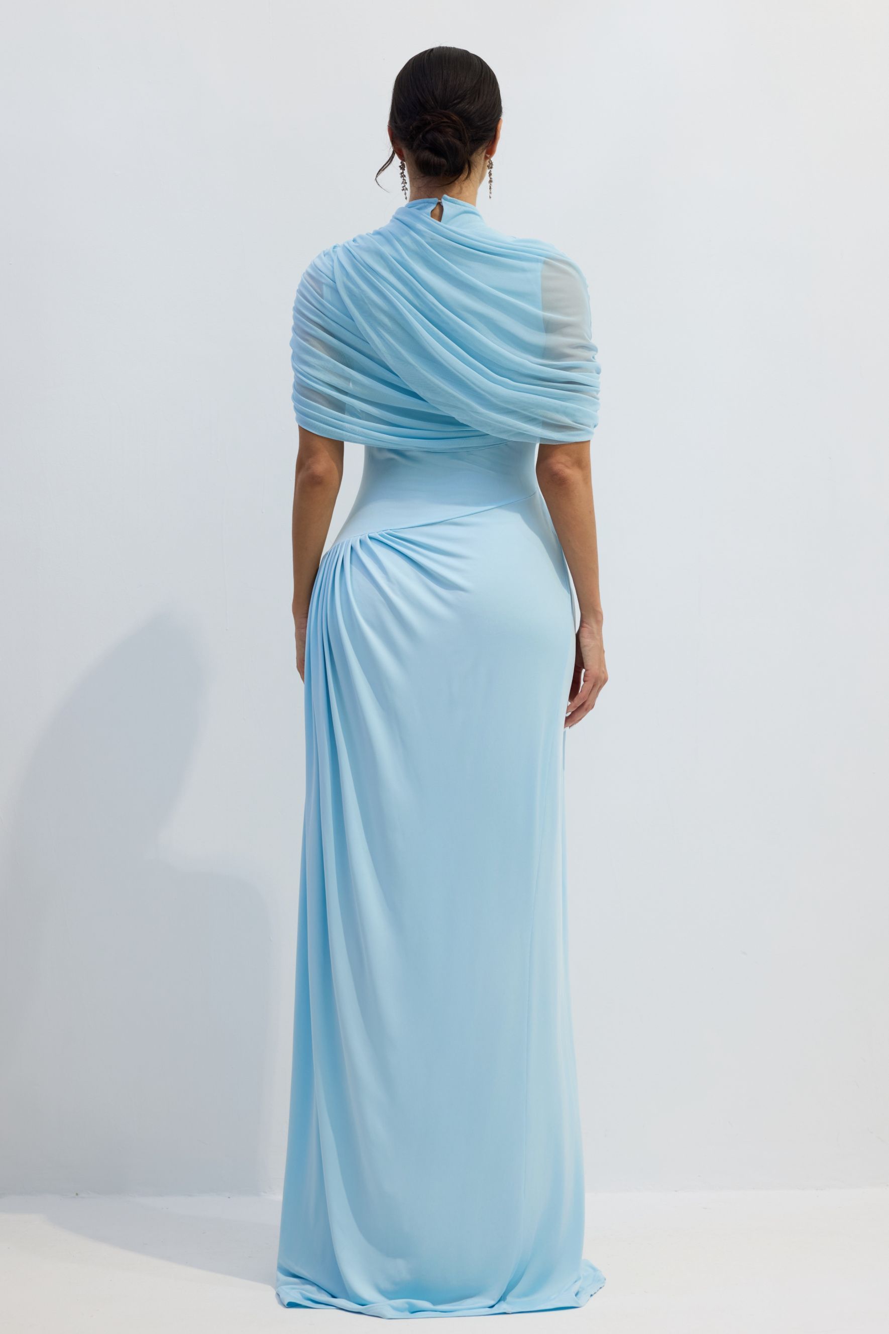 Rosa Asymmetric Draped Maxi Dress