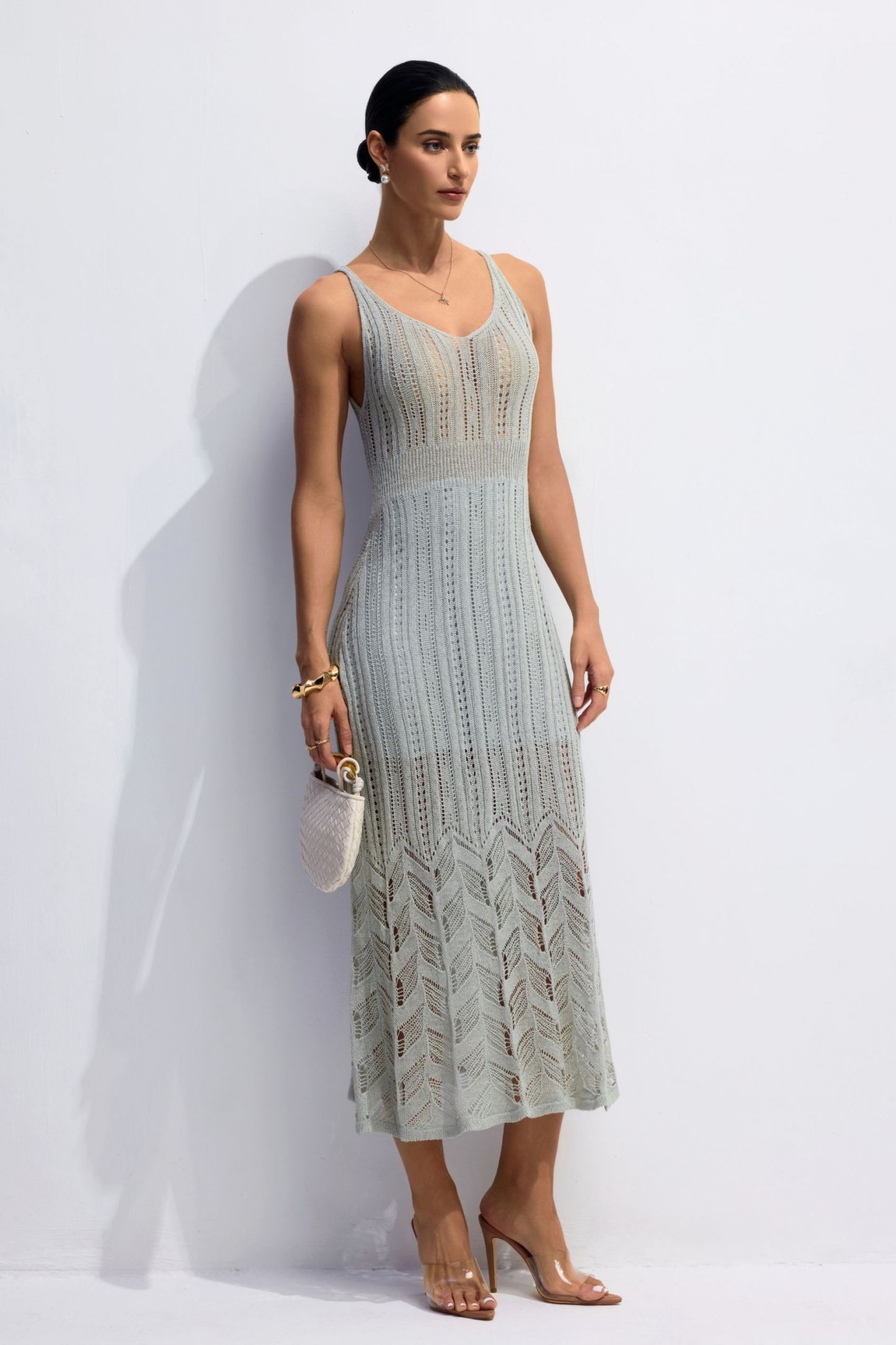 ● MARITHE FRANCOIS GIRBAUD ● CROCHET SLEEVELESS KNIT DRESS MARITHÉ FRANÇOIS GIRBAUD | 마리떼 프랑소와 저버