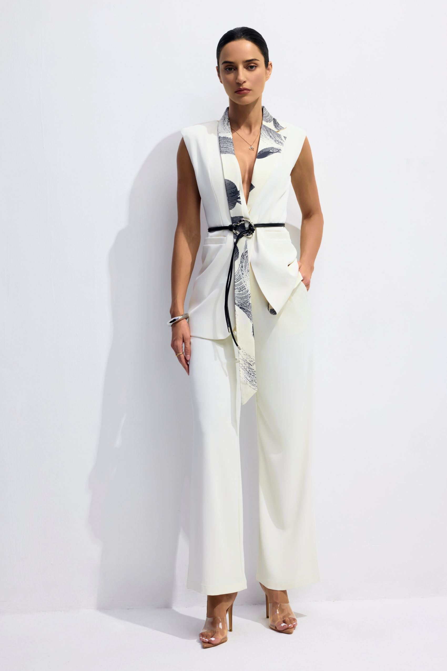 Edwina Printed Lapel Blazer & Pants Set