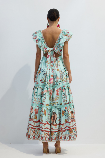 Marissa Floral Print V-neck Maxi Dress