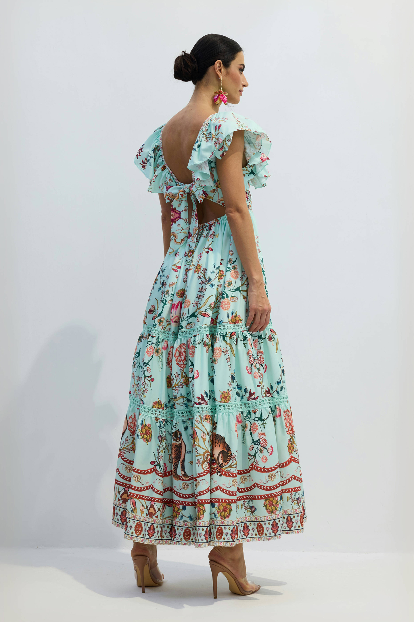 Marissa Floral Print V-neck Maxi Dress