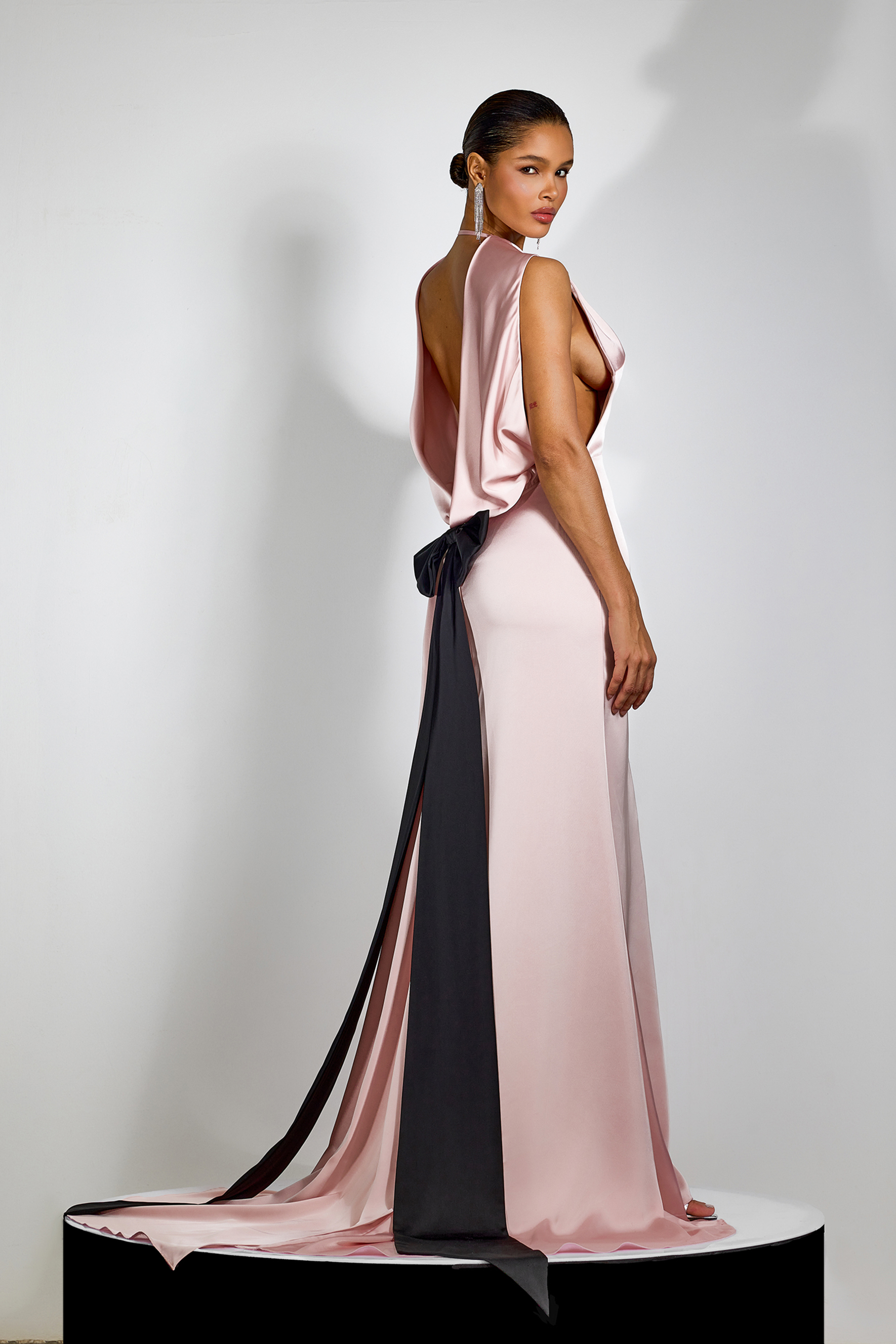 Venus Open Back Bow Detail Maxi Dress