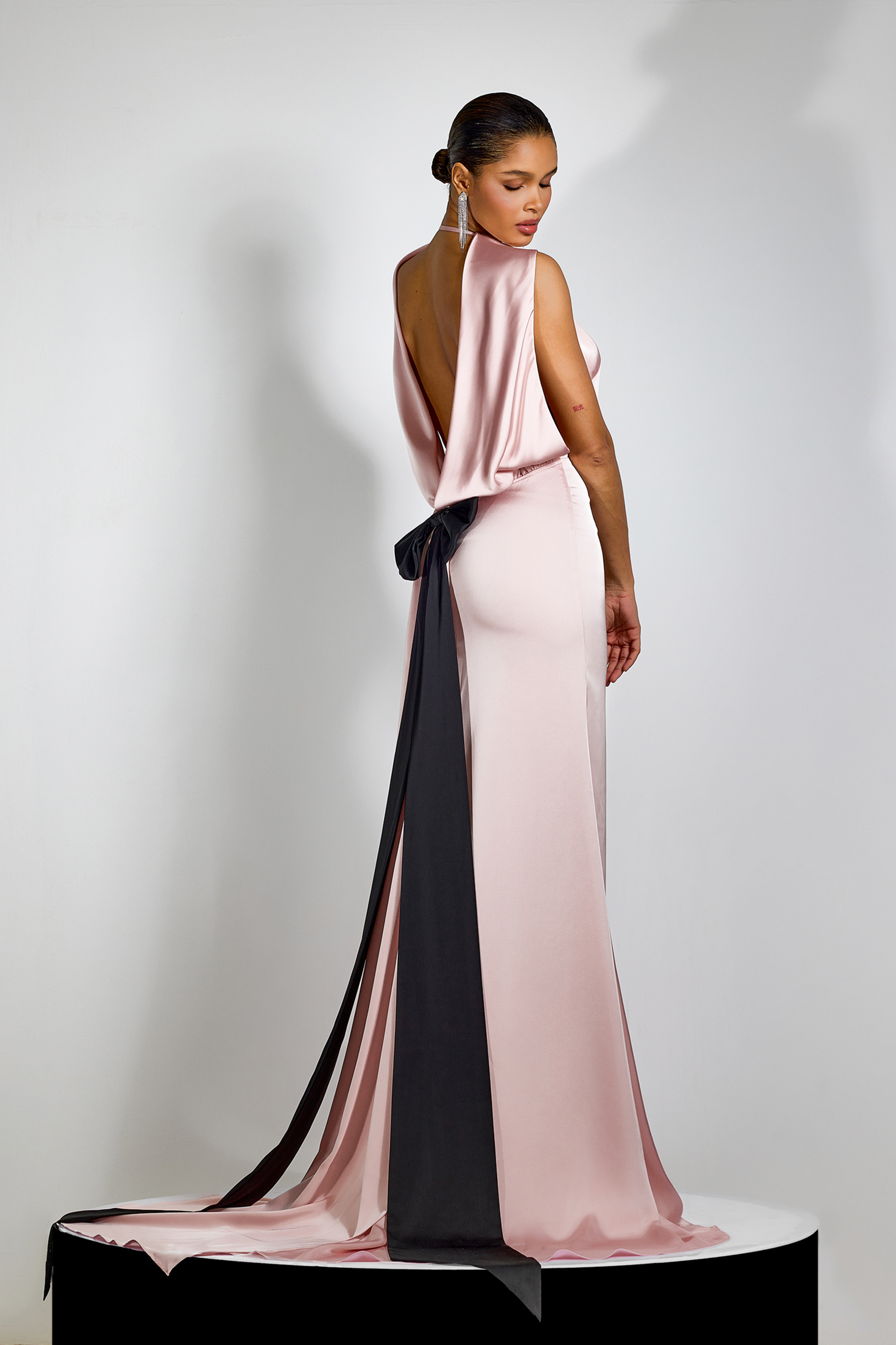 Venus Open Back Bow Detail Maxi Dress