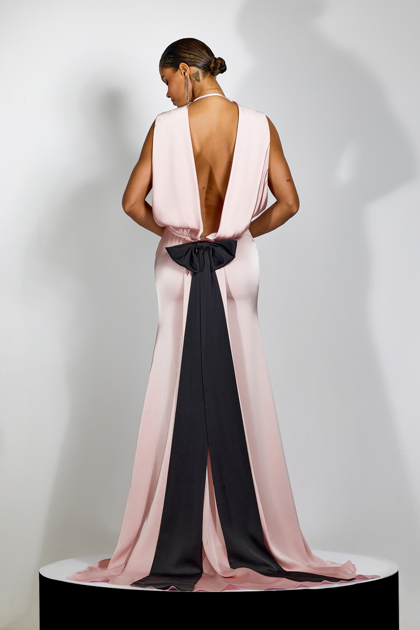 Venus Open Back Bow Detail Maxi Dress