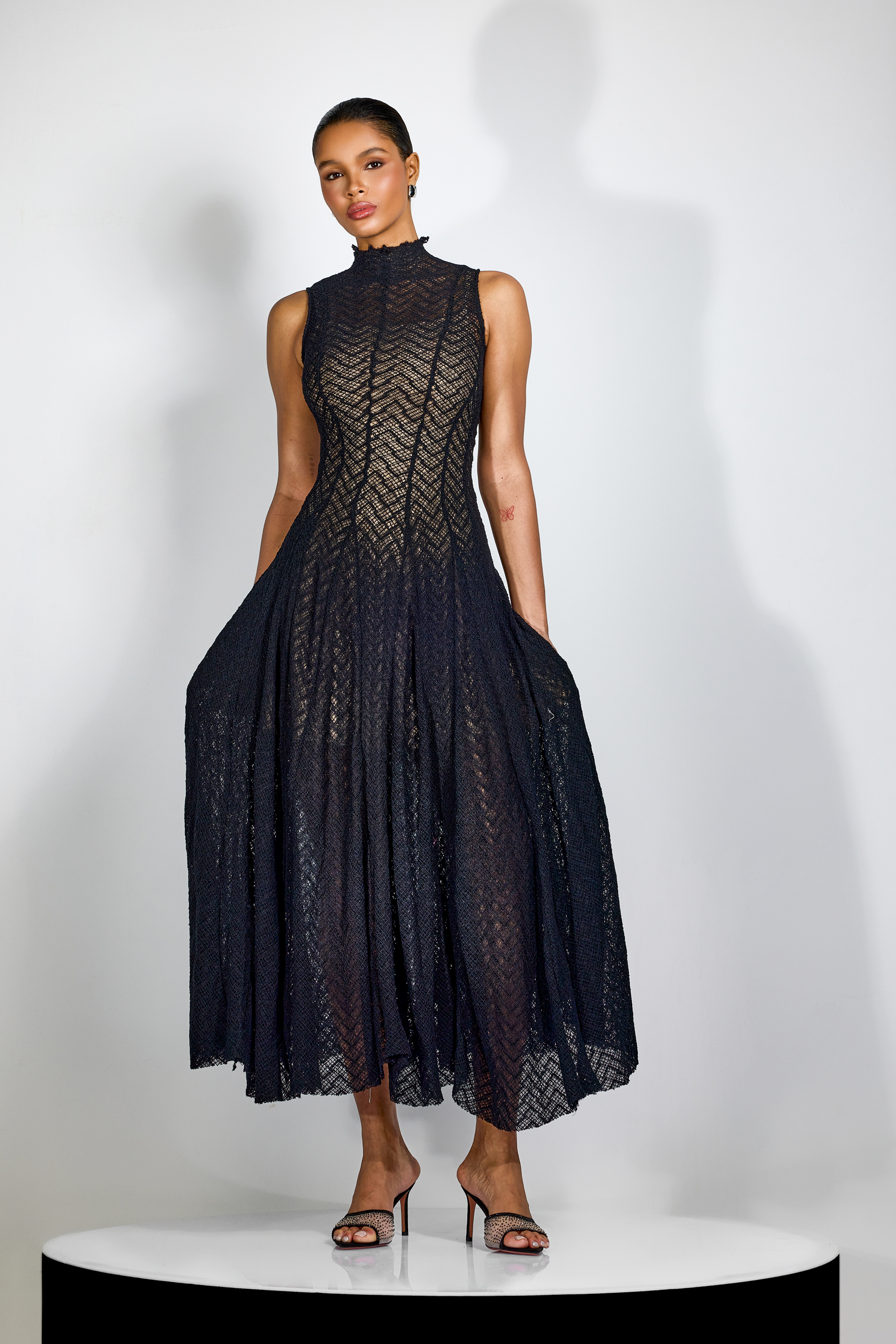 Janet High Neck Sleeveless Maxi Dress