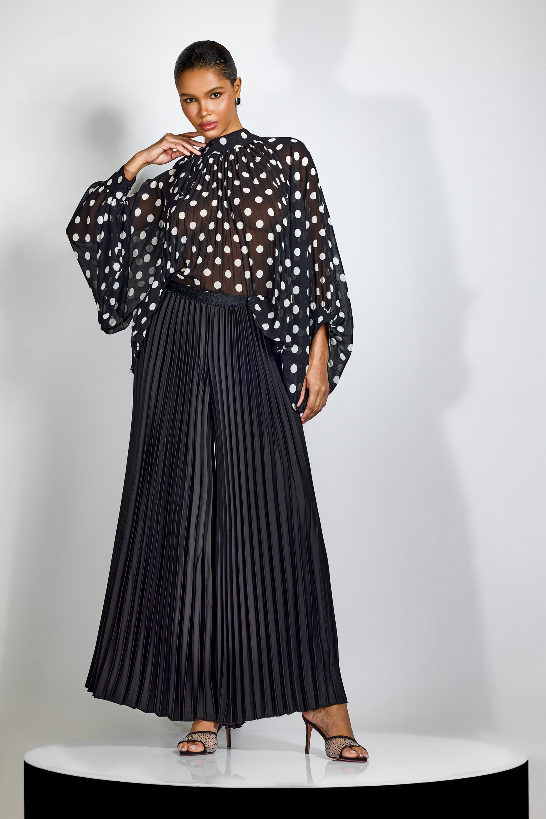 Alma Pleated Wide Leg Pants