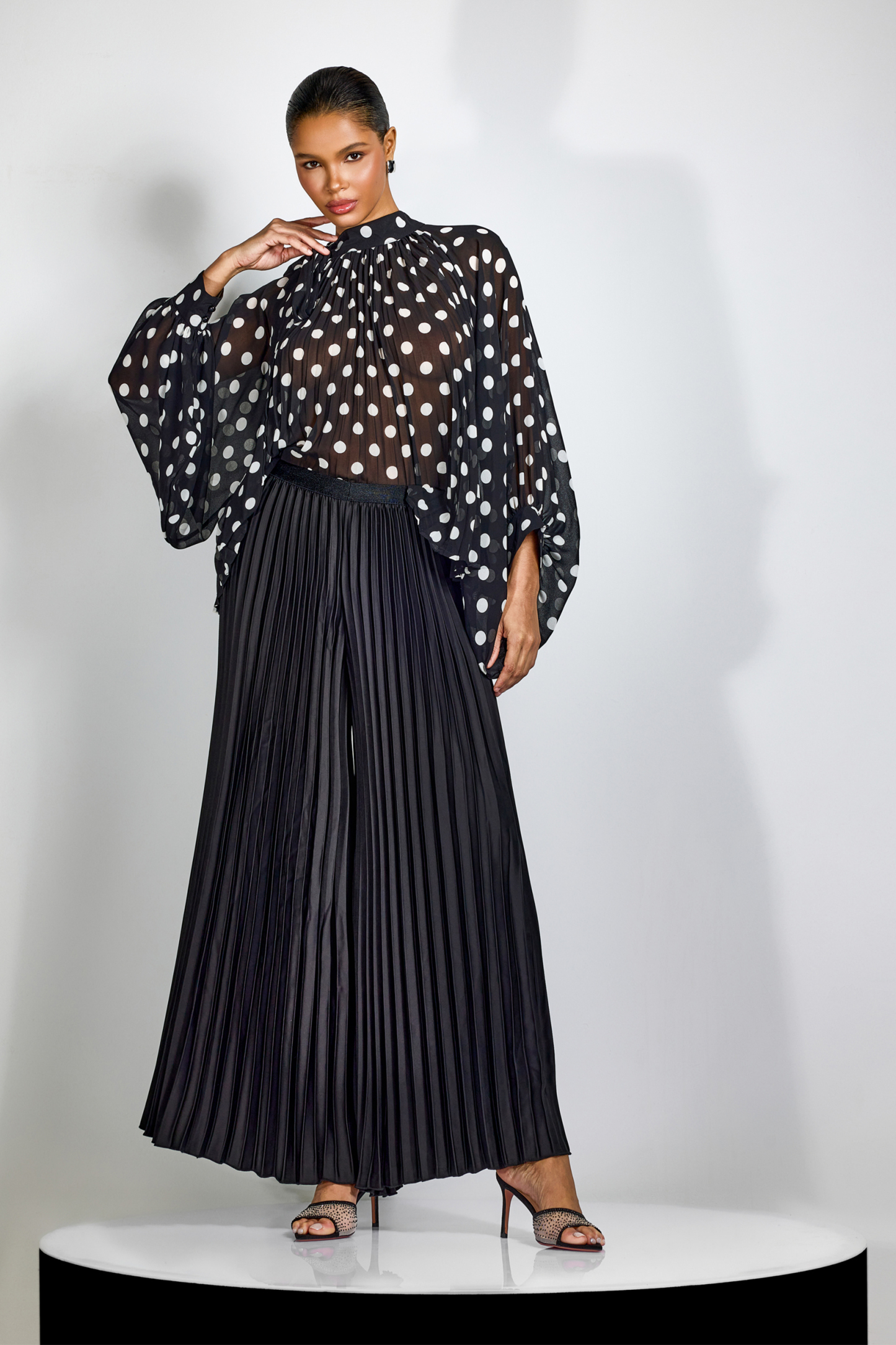 Alma Pleated Wide Leg Pants