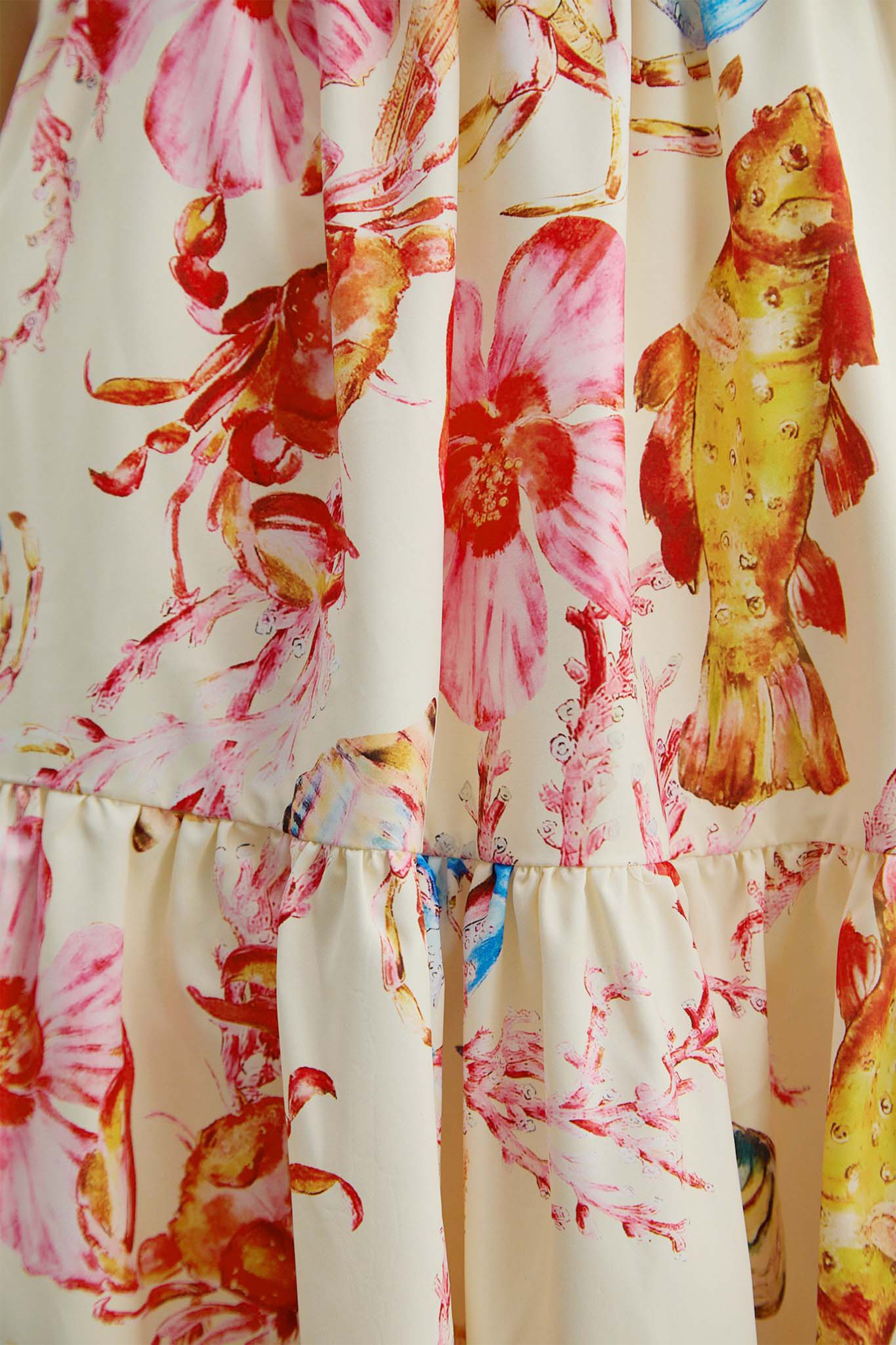 Sun Kissed Multi Printed Strapless Midi Dress