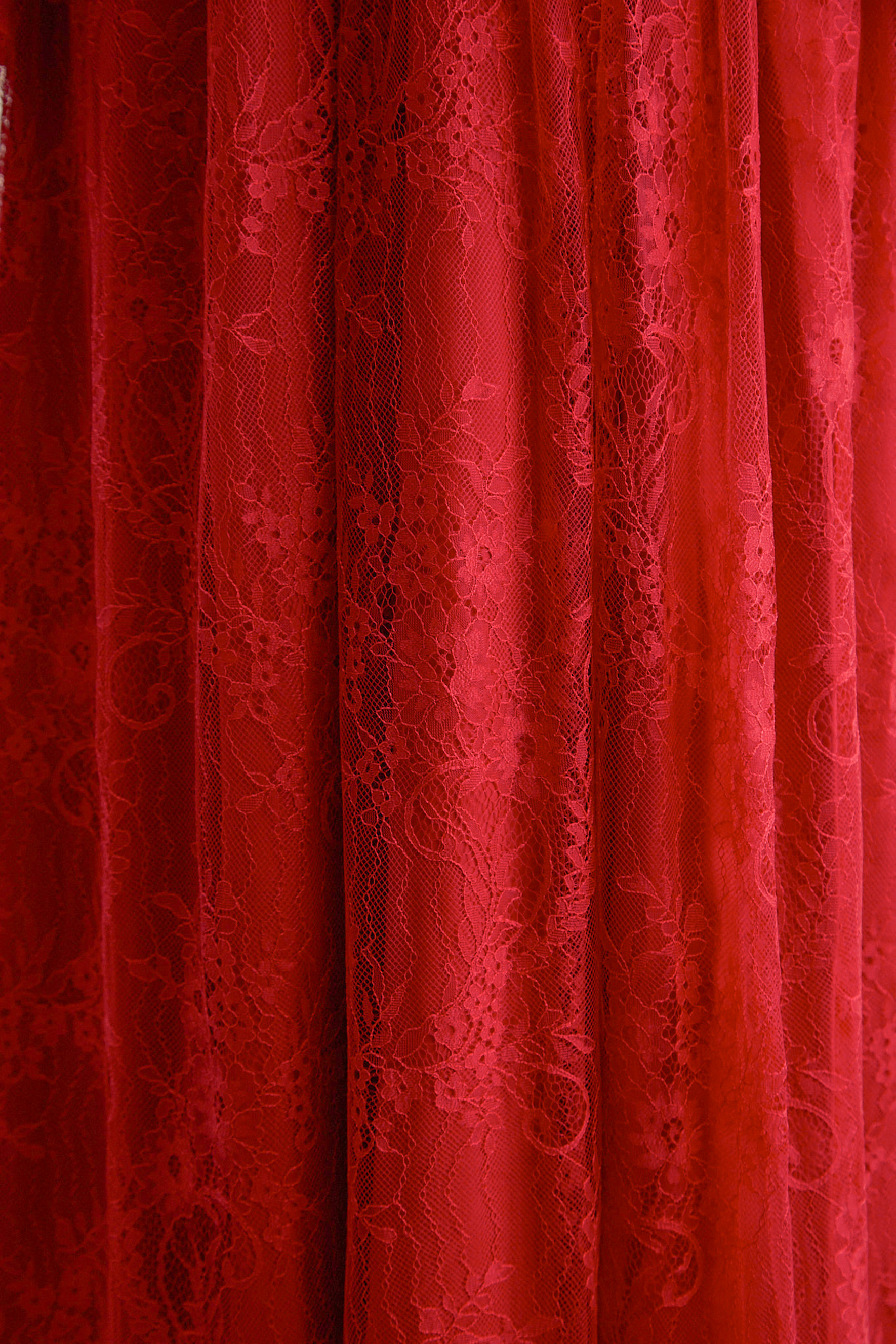 Meet Me Tonight Red Floral Applique Lace Maxi Dress