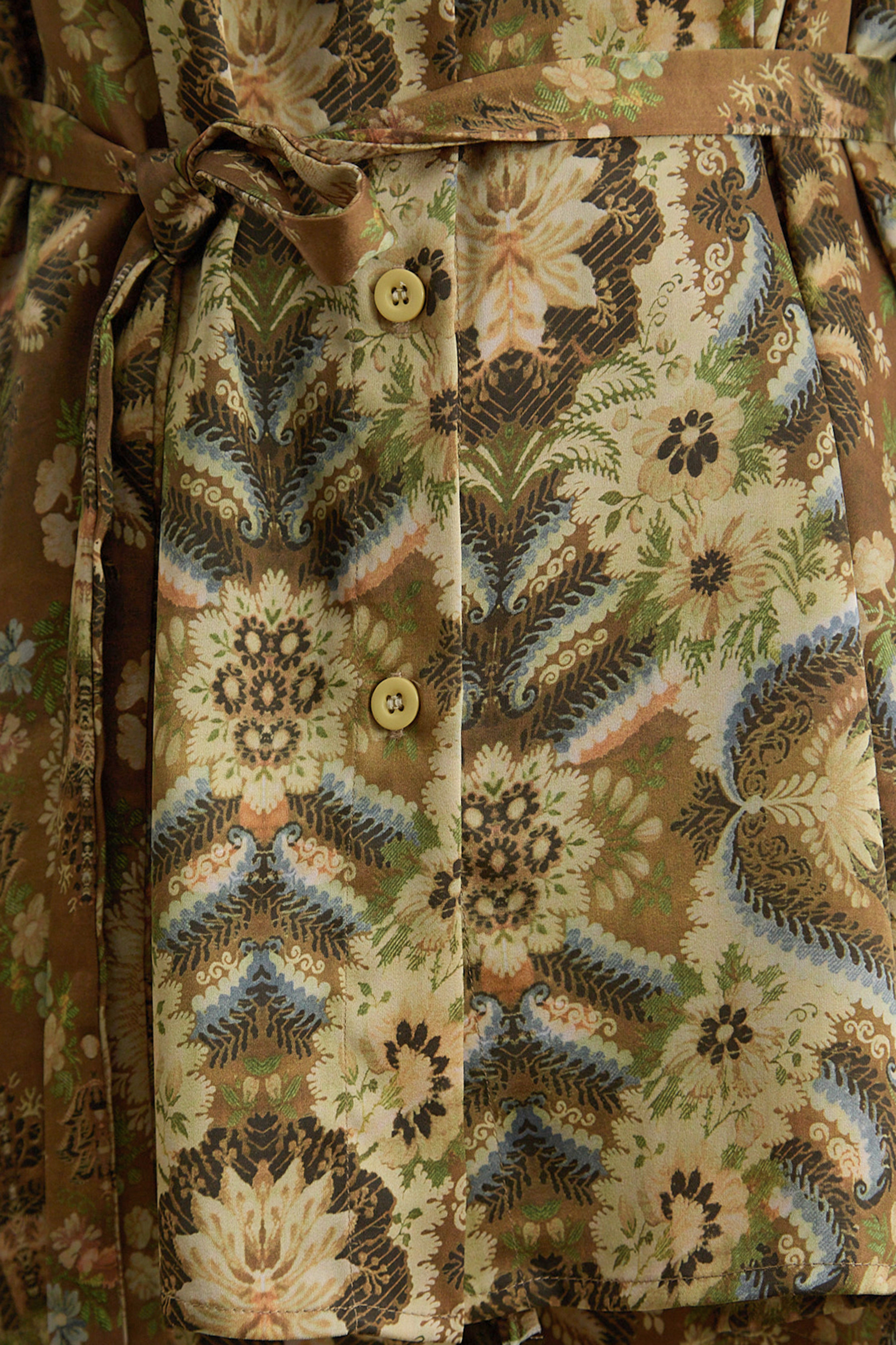 Casual Day Out Brown Printed Top & Wide Leg Pant Set