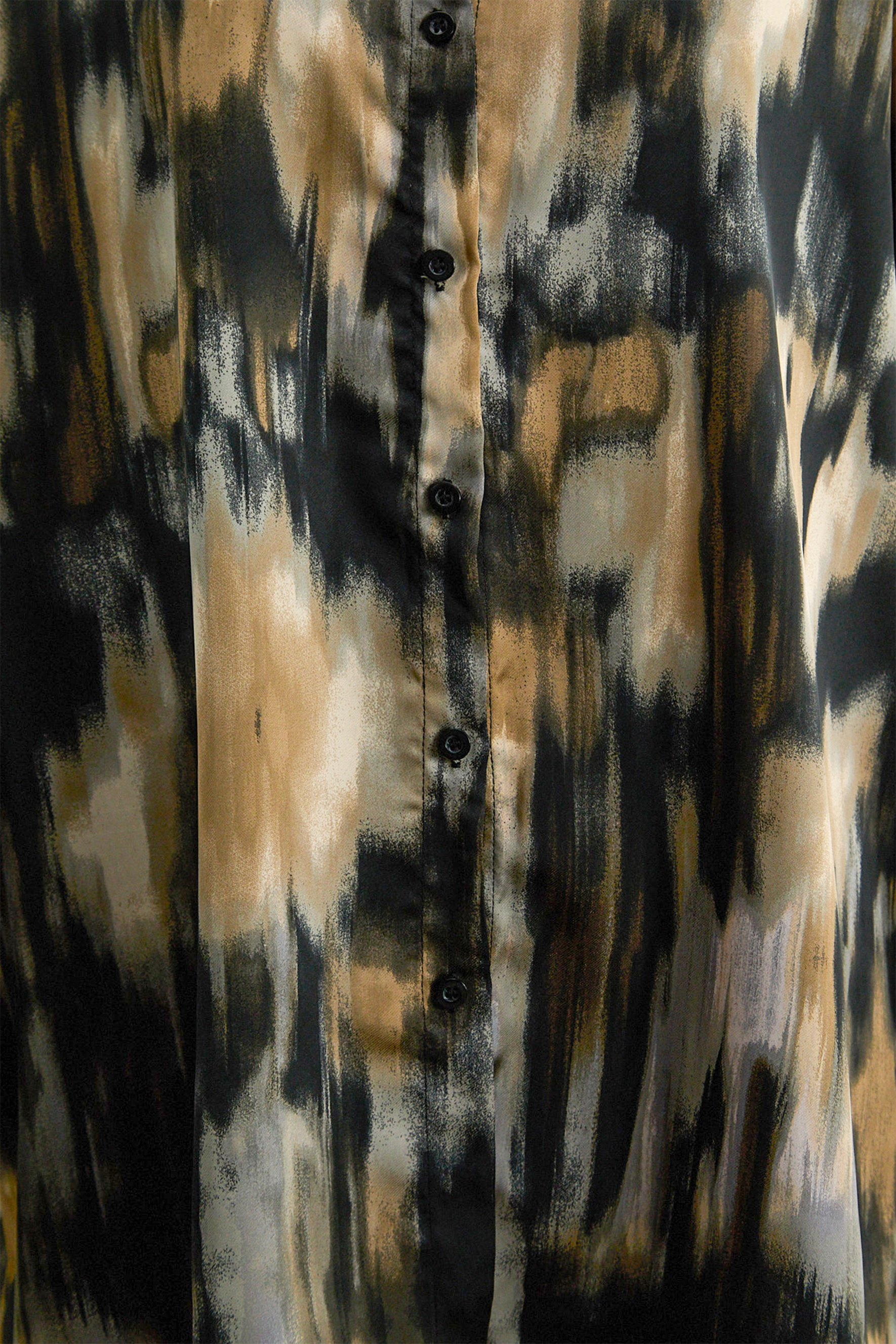 Chill Moment Black Abstract Print Top & Wide Leg Pants Set