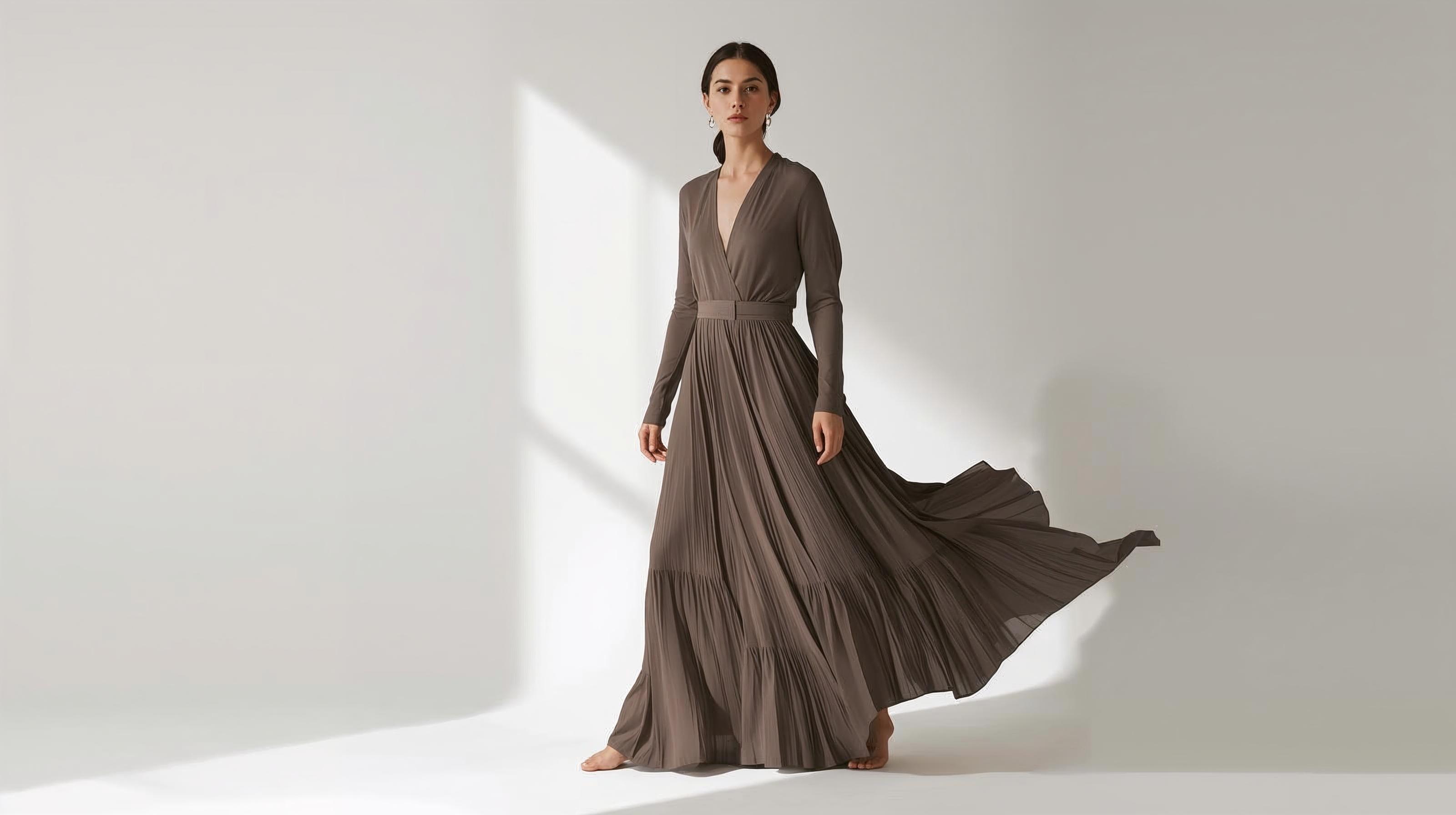long sleeve maxi dress