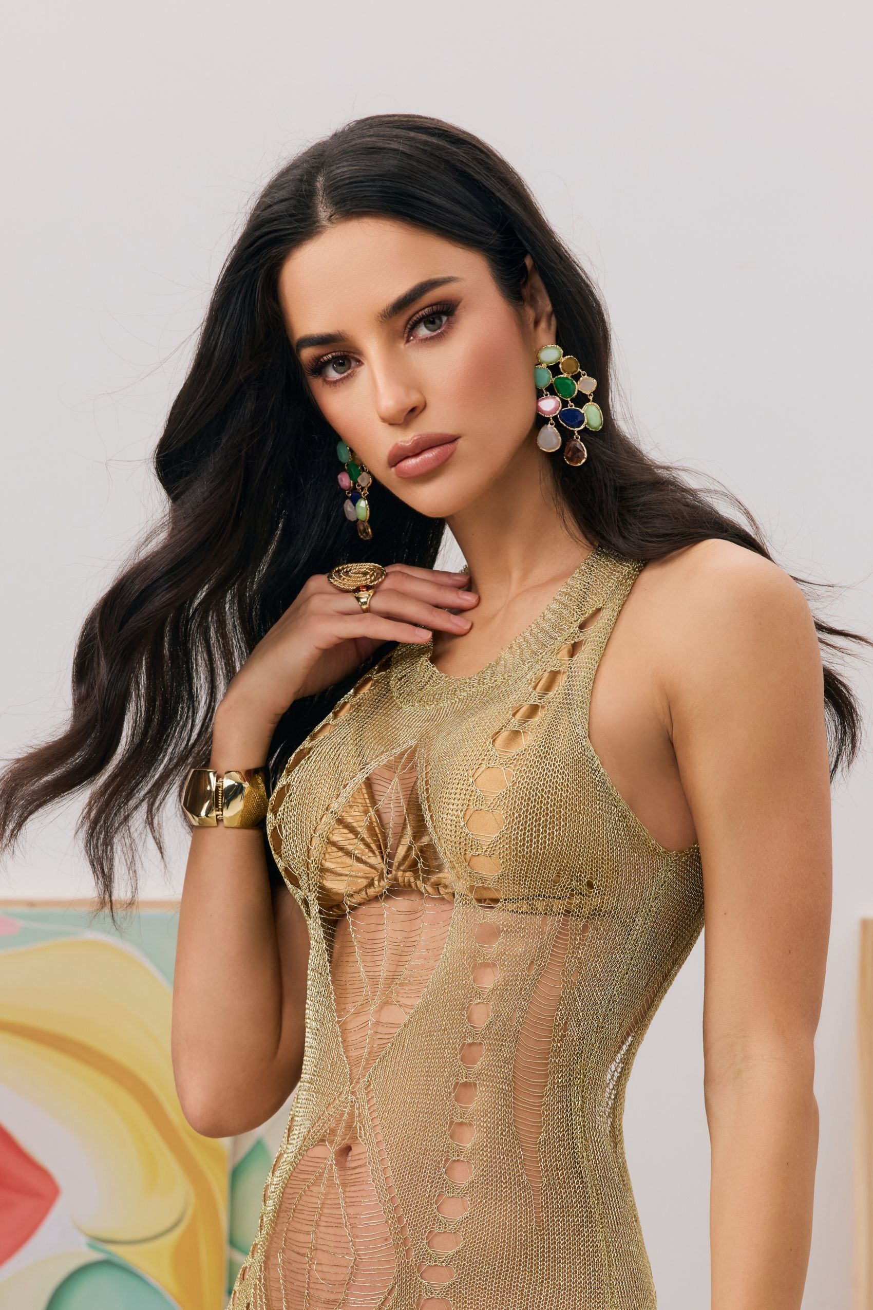 Irregular Shape Stone Earrings