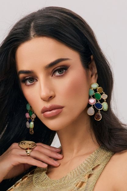 Irregular Shape Stone Earrings