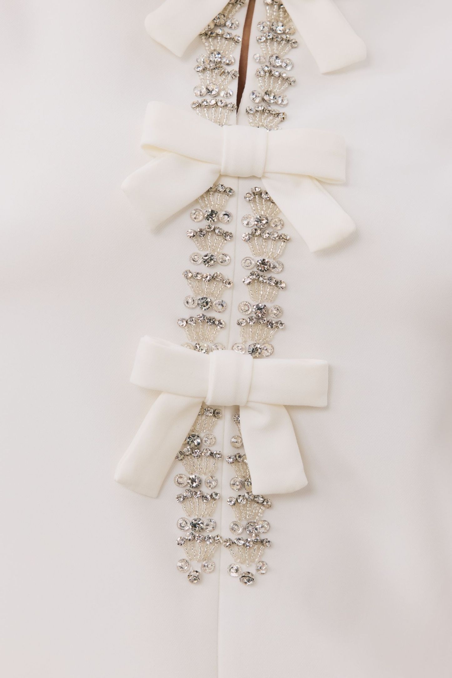 Erika Bowknot Crystal-embellished Mini Dress