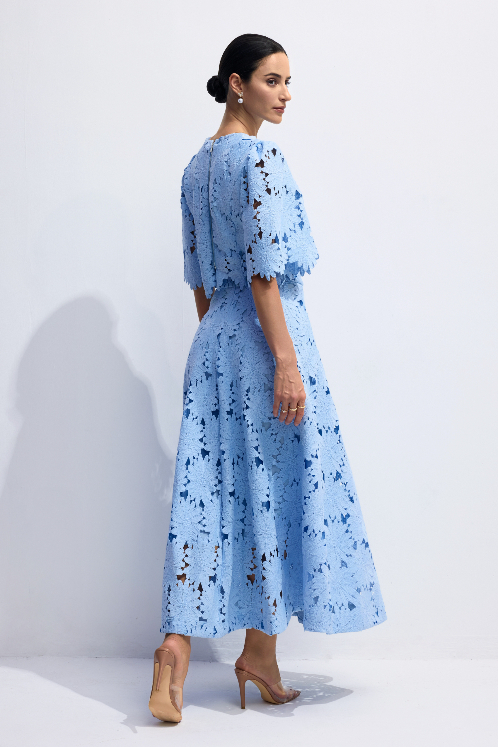 Madeline Lace Embroidered Top & Maxi Skirt Set