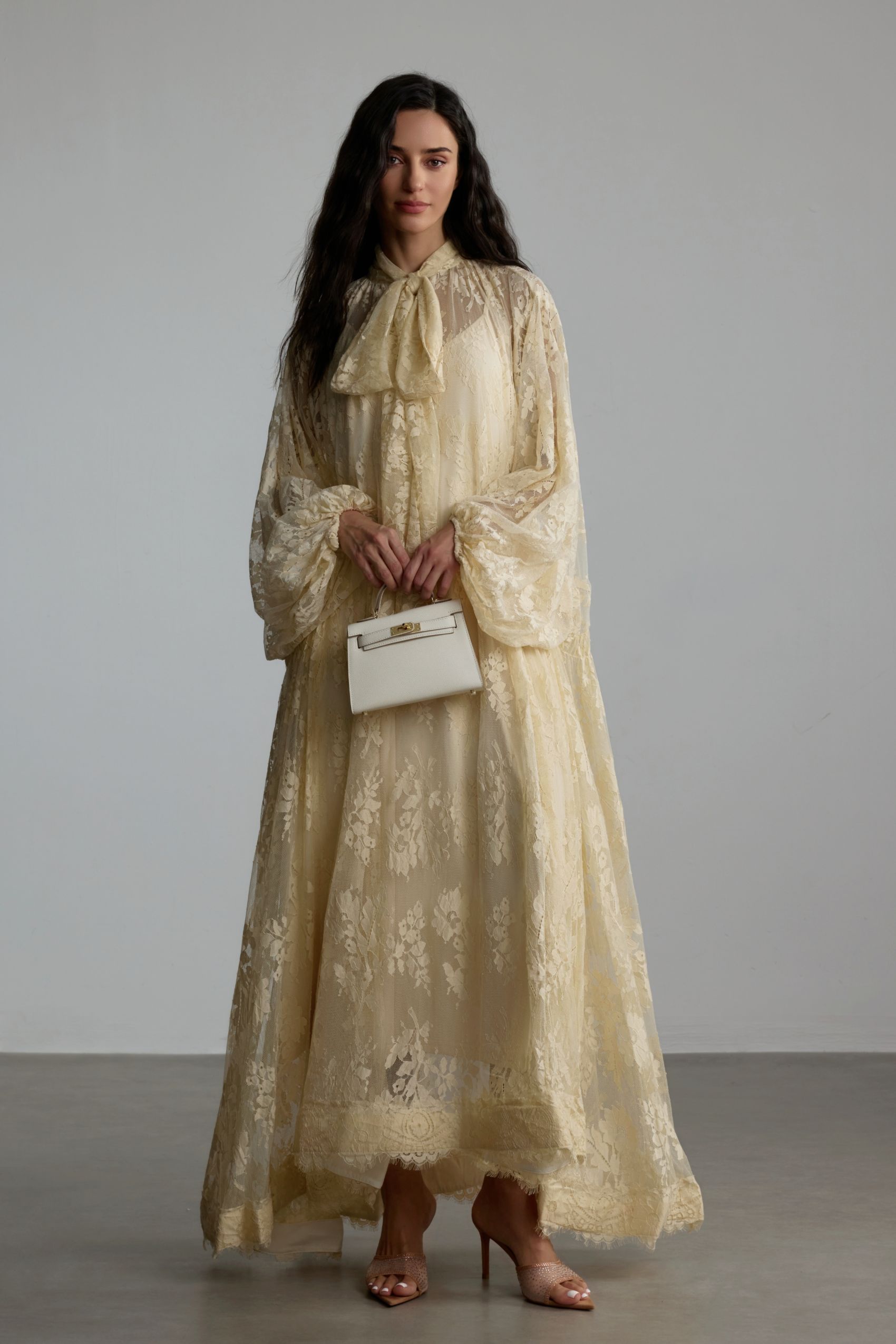 Catharine Floral Lace Sheer Maxi Dress - Autumn Wedding Guest