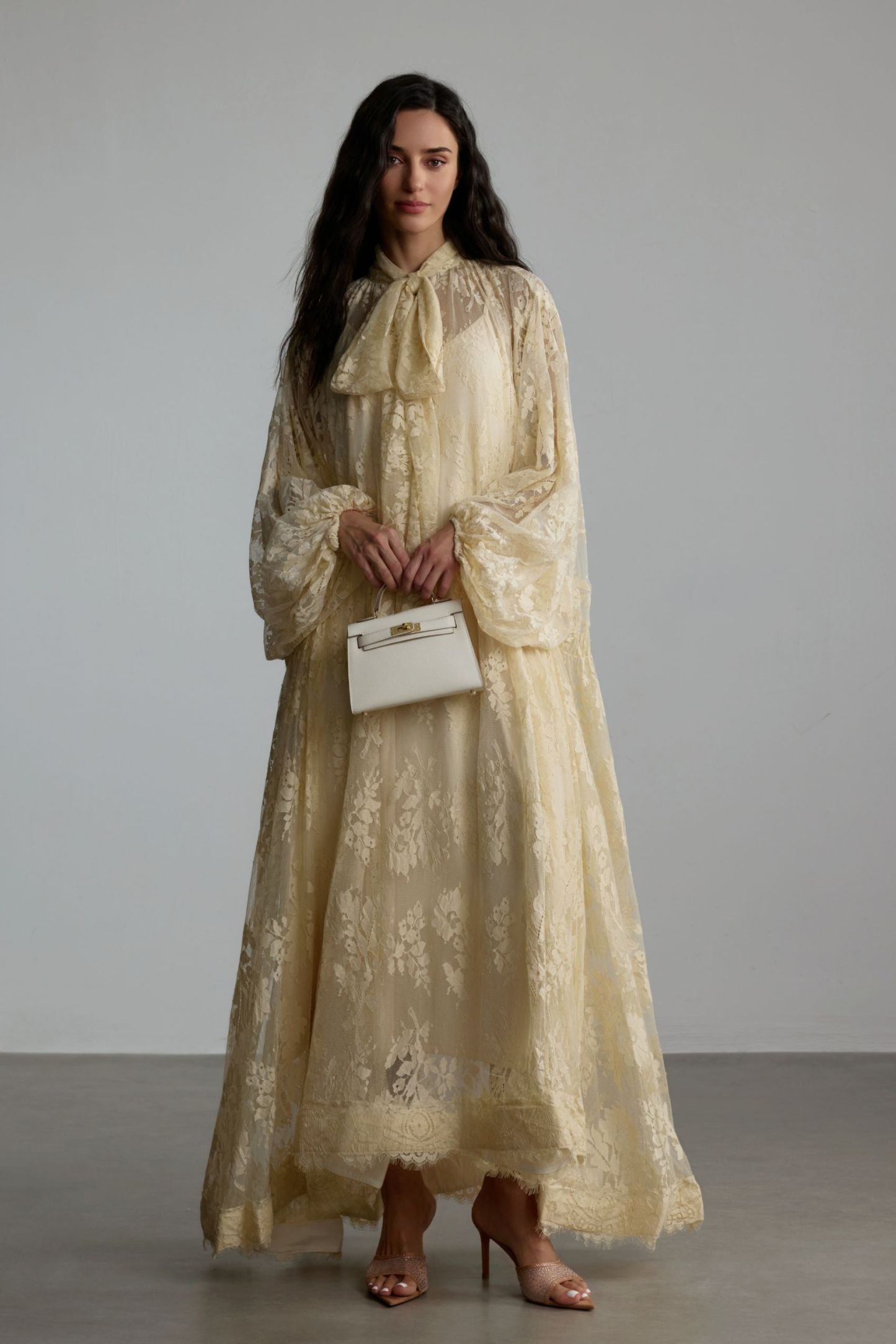 Catharine Floral Lace Sheer Maxi Dress