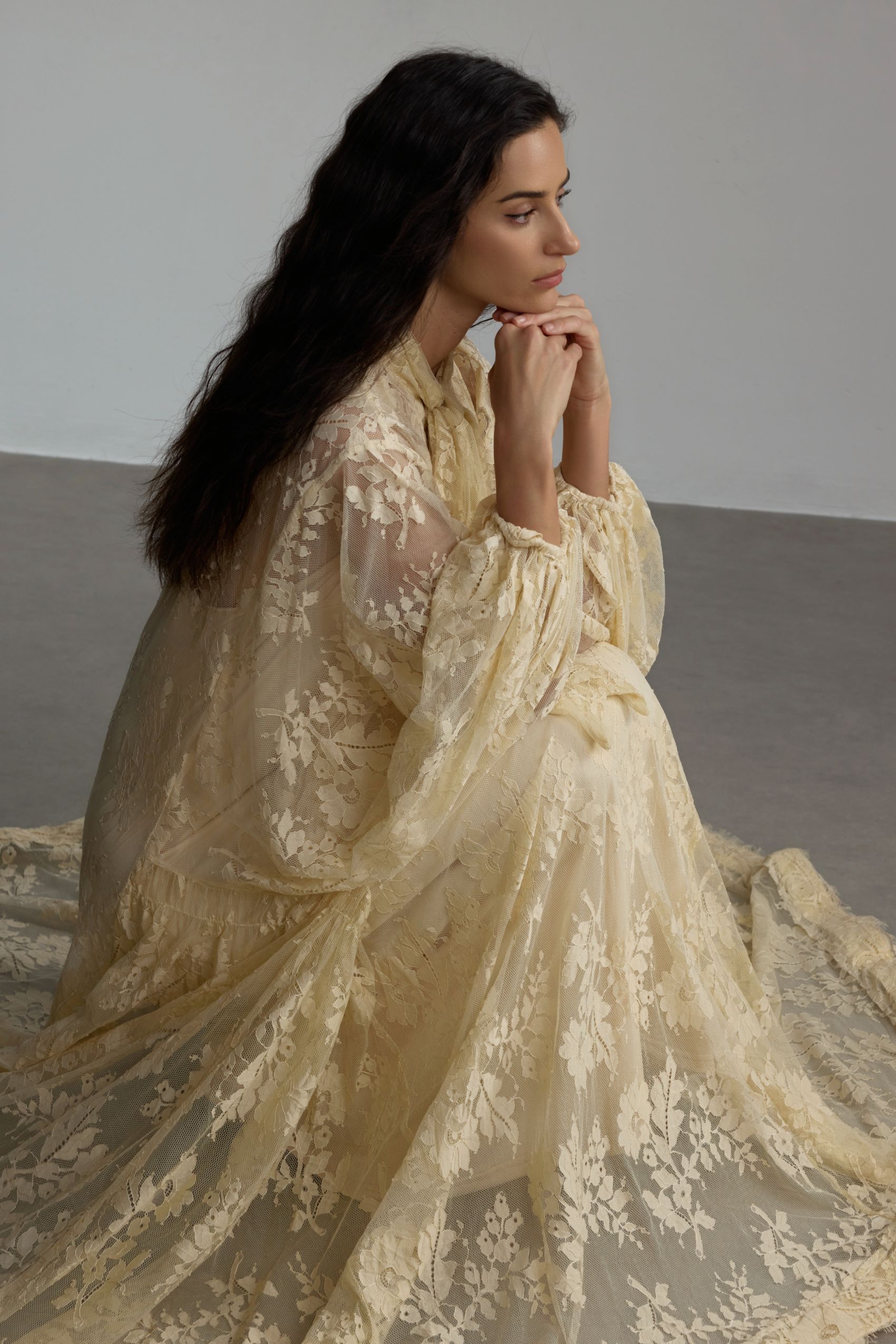 Catharine Floral Lace Sheer Maxi Dress